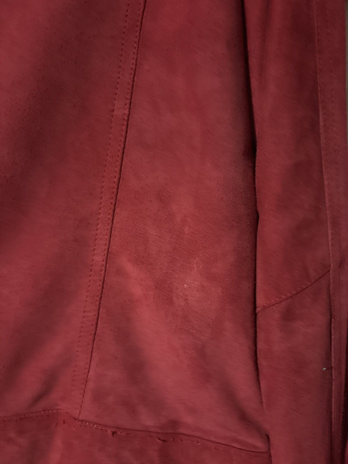 Jarod John Leonard JJL Goat Suede Red Trucker Jacket Size US M / EU 48-50 / 2 - 12 Thumbnail