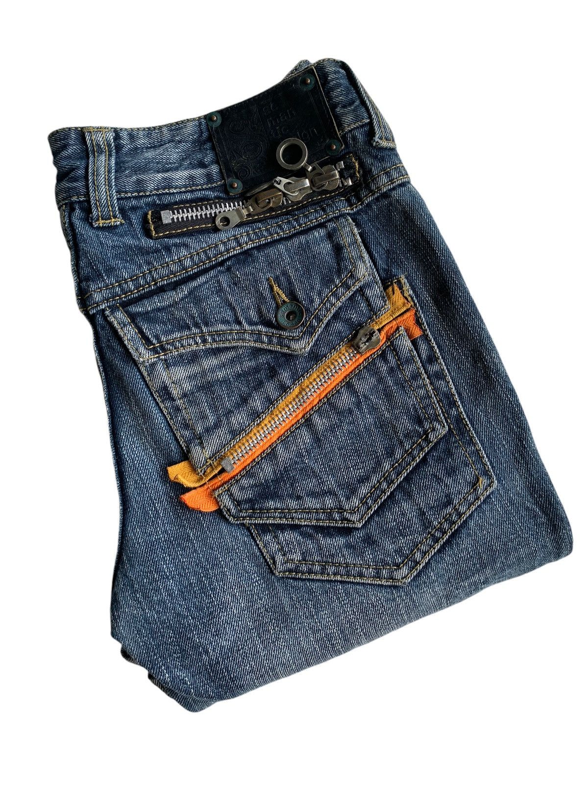 Tornado Mart Flare💥 Semantic Design Punk Style Rusty Distressed Denim☠️🎌 Size US 30 / EU 46 - 6 Thumbnail