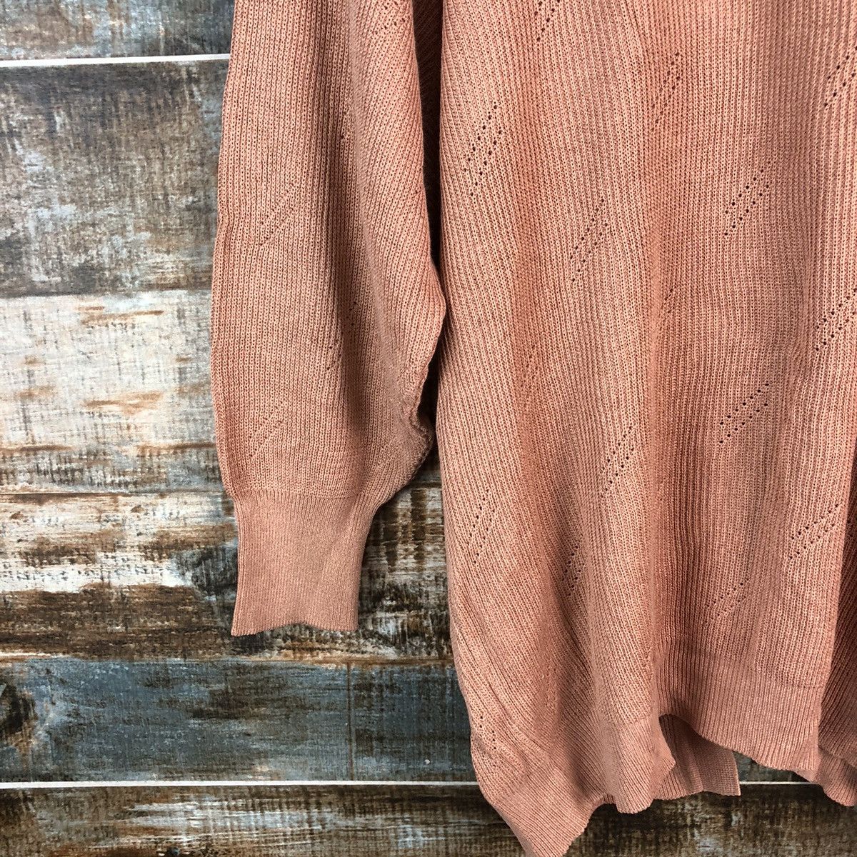 Homespun Knitwear DL Japanese Brand Orange Cardigan Knitweaer #C483 Size XL / US 12-14 / IT 48-50 - 15 Thumbnail