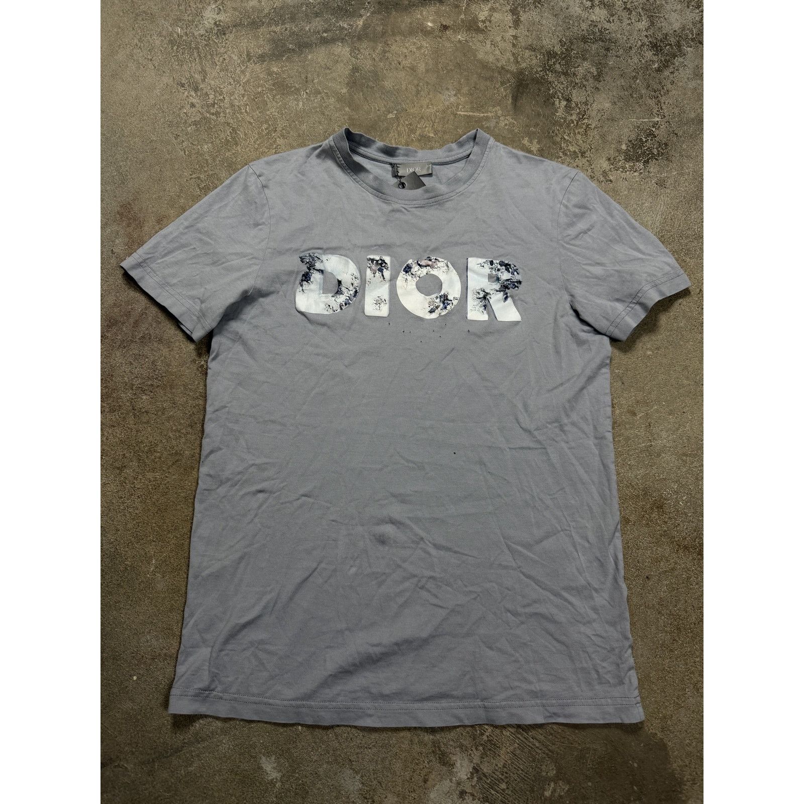 Dior Dior Daniel Arsham Tee Powder Blue (Holes) Used Small Size US S / EU 44-46 / 1 - 1 Thumbnail
