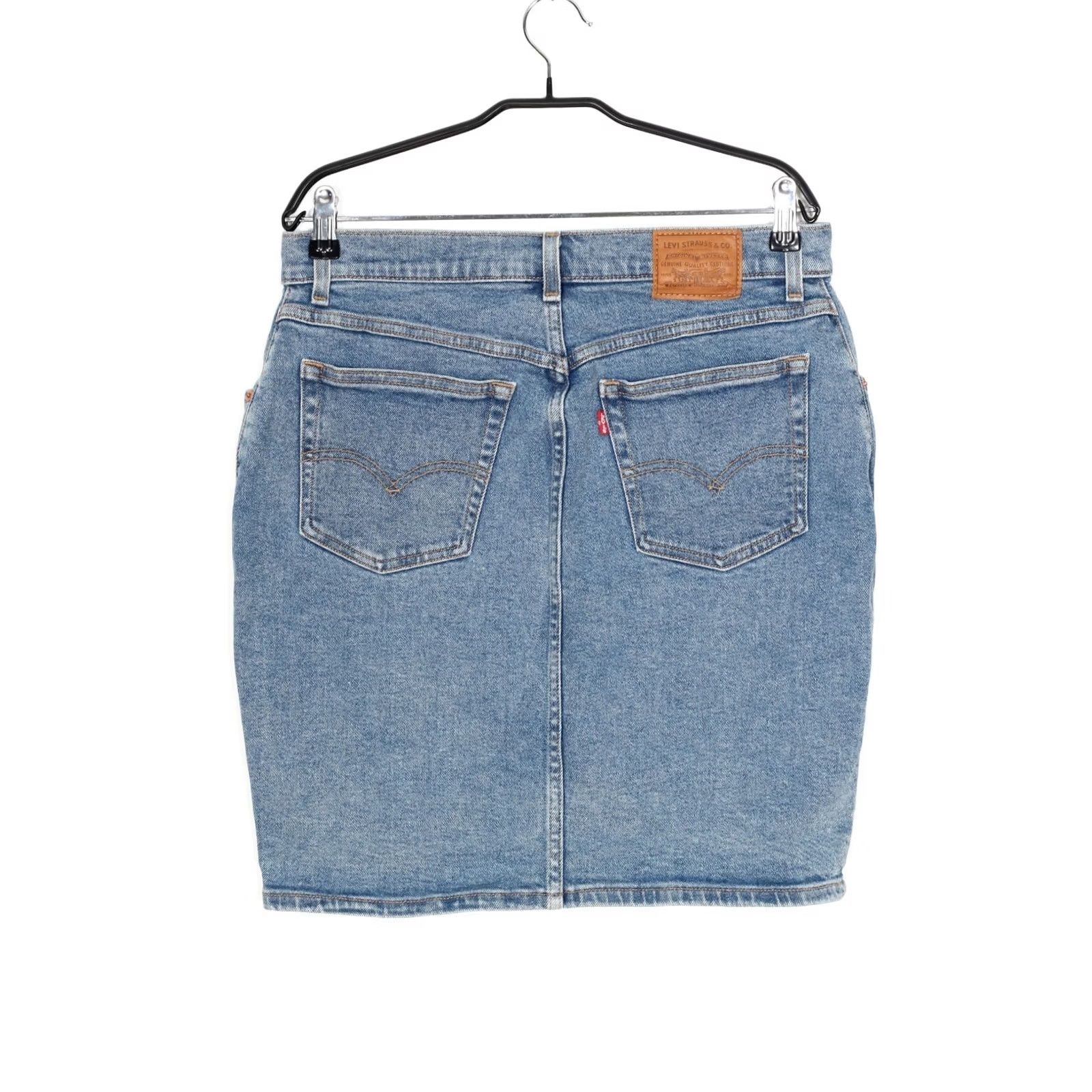 Levi's VINTAGE LEVI’S PREMIUM Big E Button Thru Mom Denim Skirt Women 30 Blue Midi Skirt Womens Size 30" / US 8 / IT 44 - 2 Thumbnail