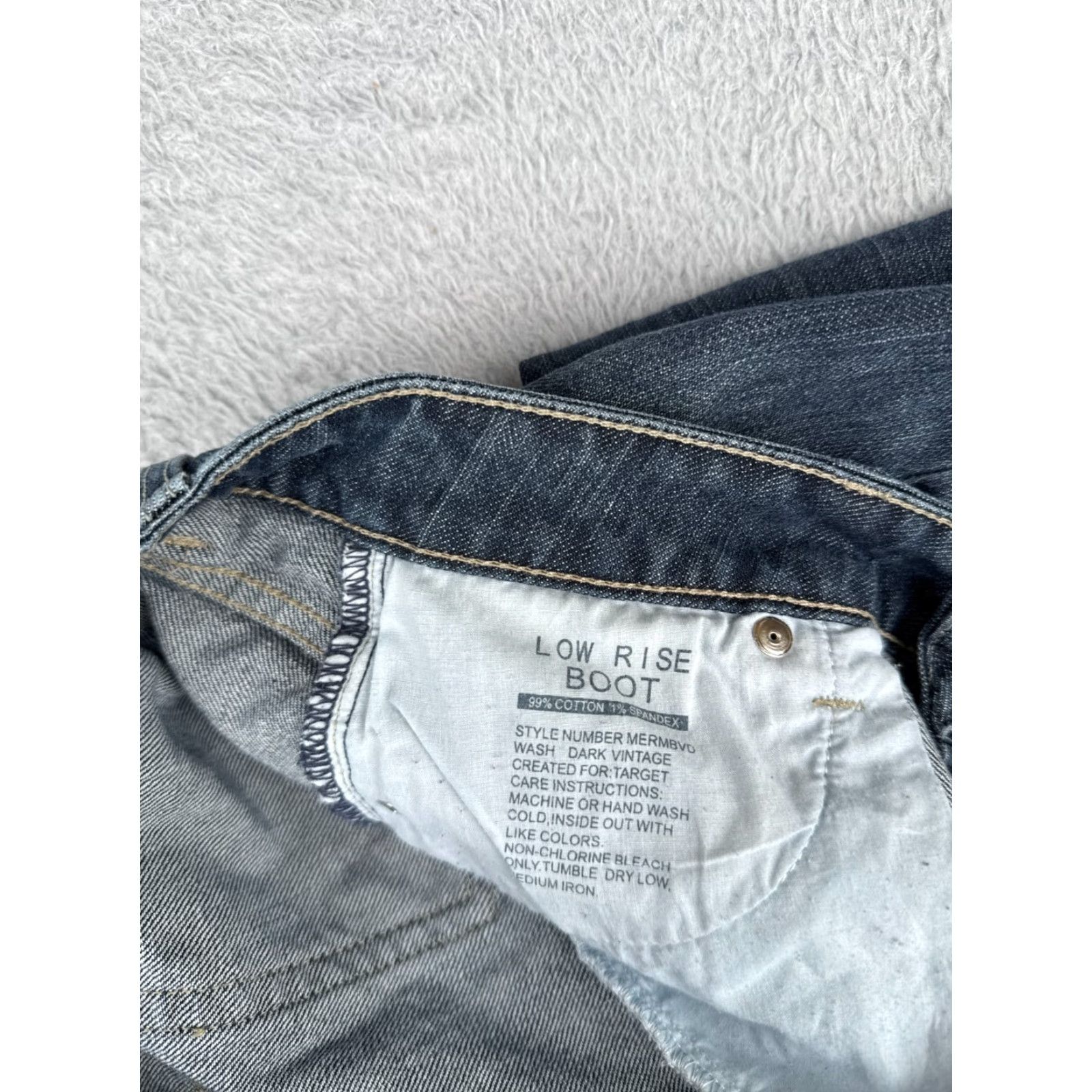 Merona VINTAGE Merona Women's Jeans Bootcut Low Rise 30x31 Denim Cotton Blend Blue 90s Womens Size 30" / US 8 / IT 44 - 7 Thumbnail