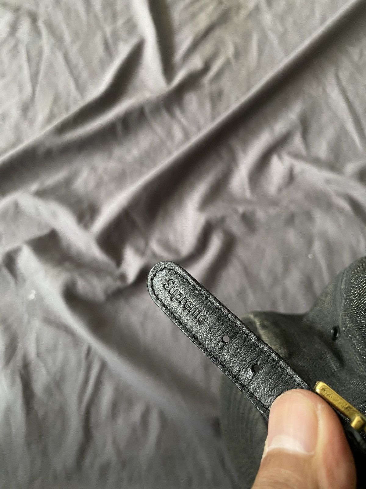 Supreme Supreme Denim Croc Strap Camp Cap FW14 Size ONE SIZE - 4 Thumbnail