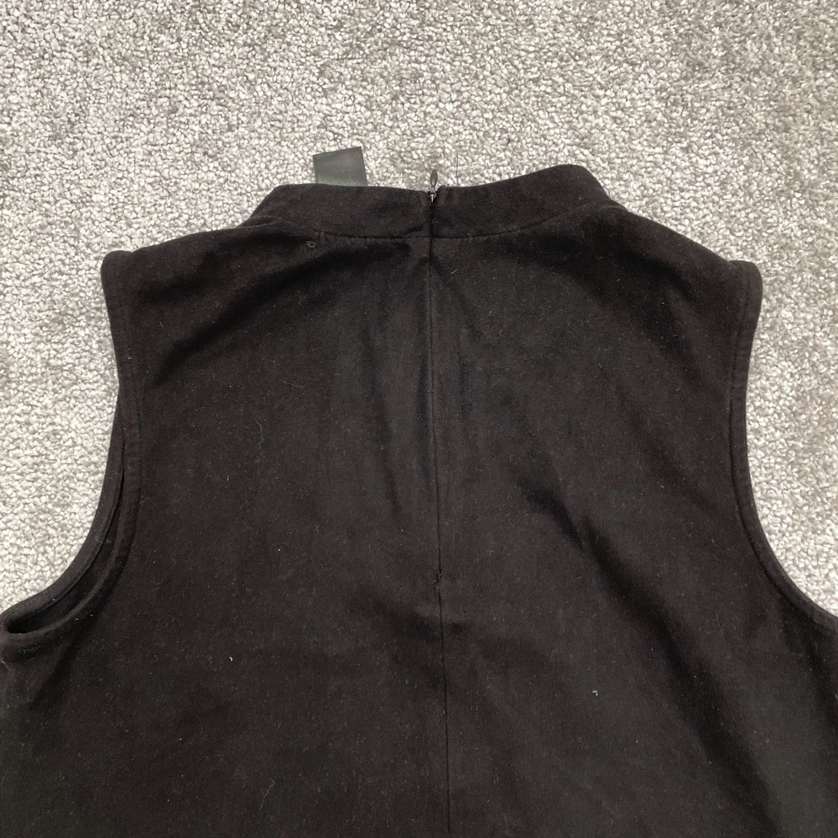 AQUA Aqua Blouse Womens Small Black Sleeveless Mock Neck Zip Zipper Classic Solid Size S / US 4 / IT 40 - 2 Thumbnail