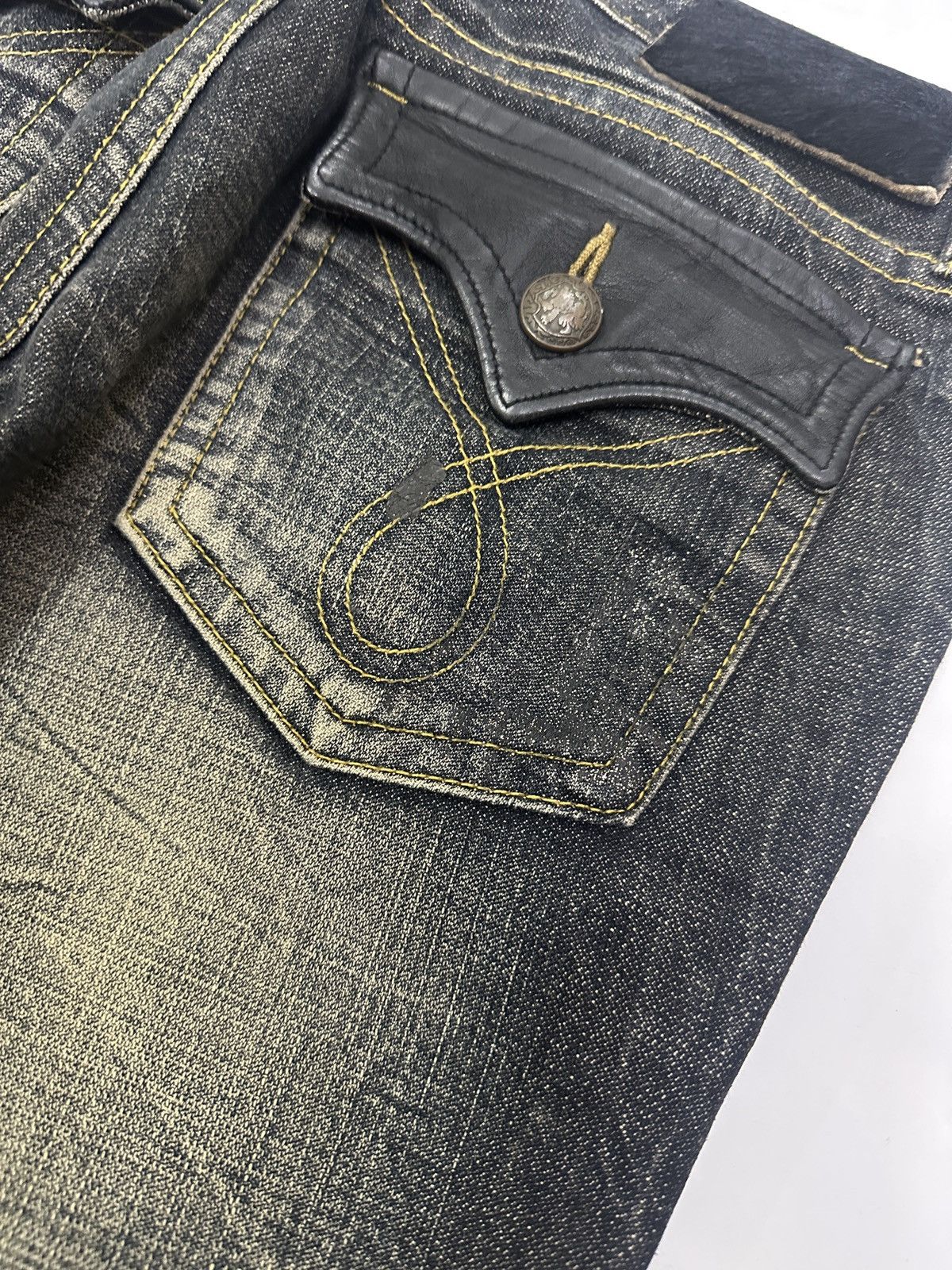 Japanese Brand × Vintage Vintage Japanese LAGUST Distressed Mud Wash Flare Jeans Size US 32 / EU 48 - 6 Thumbnail