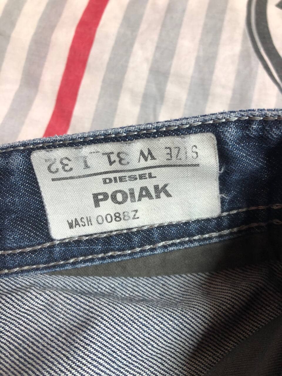 Diesel Vintage Diesel Jeans Y2K Embroidered Logo Back Designer Size US 31 - 2 Thumbnail