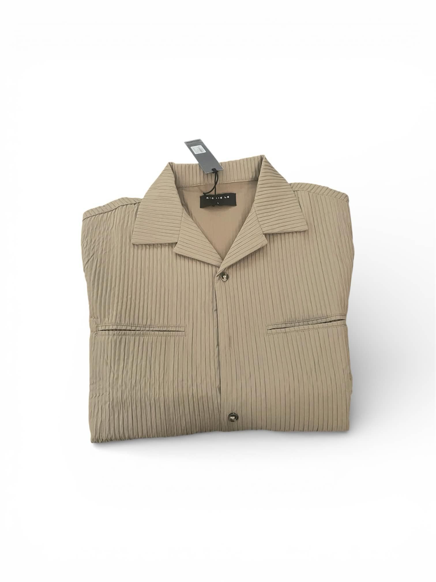Richie Le Collection Richie Le Plisse Button Up Olive Size US L / EU 52-54 / 3 - 4 Thumbnail