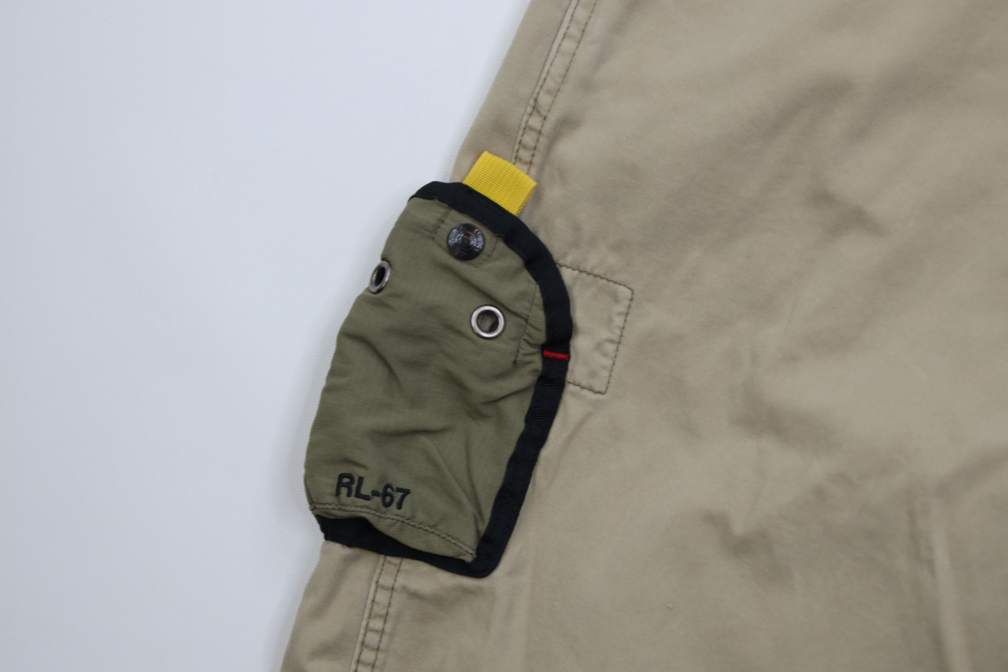 Ralph Lauren Vintage 90s Y2K Ralph Lauren Cell Phone Pocket Shorts Beige Size US 33 - 5 Thumbnail