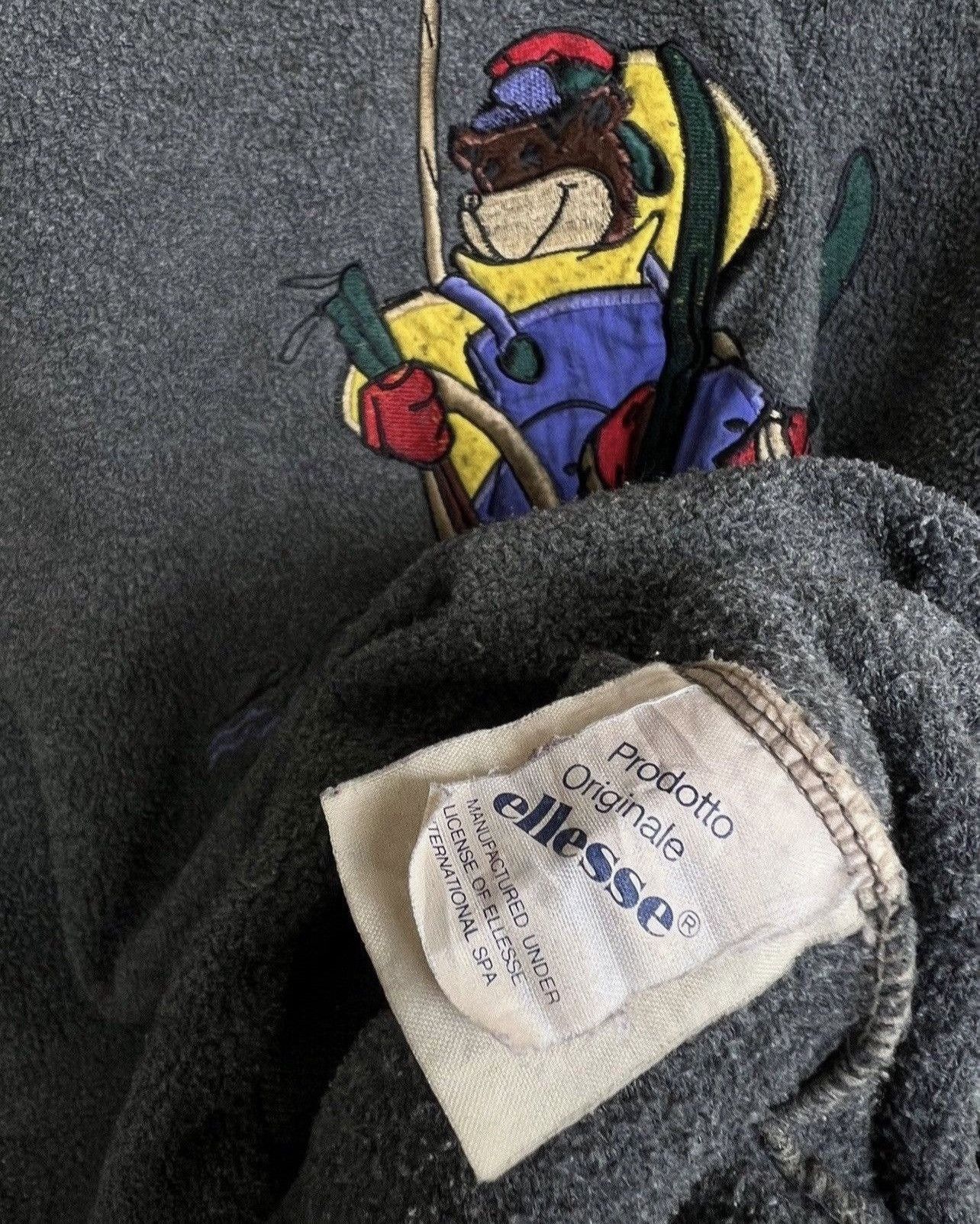 Ellesse × Vintage Rare🔥 Vintage 90's Ellesse Bear Ski Fleece Sweatshirt Size US L / EU 52-54 / 3 - 6 Thumbnail