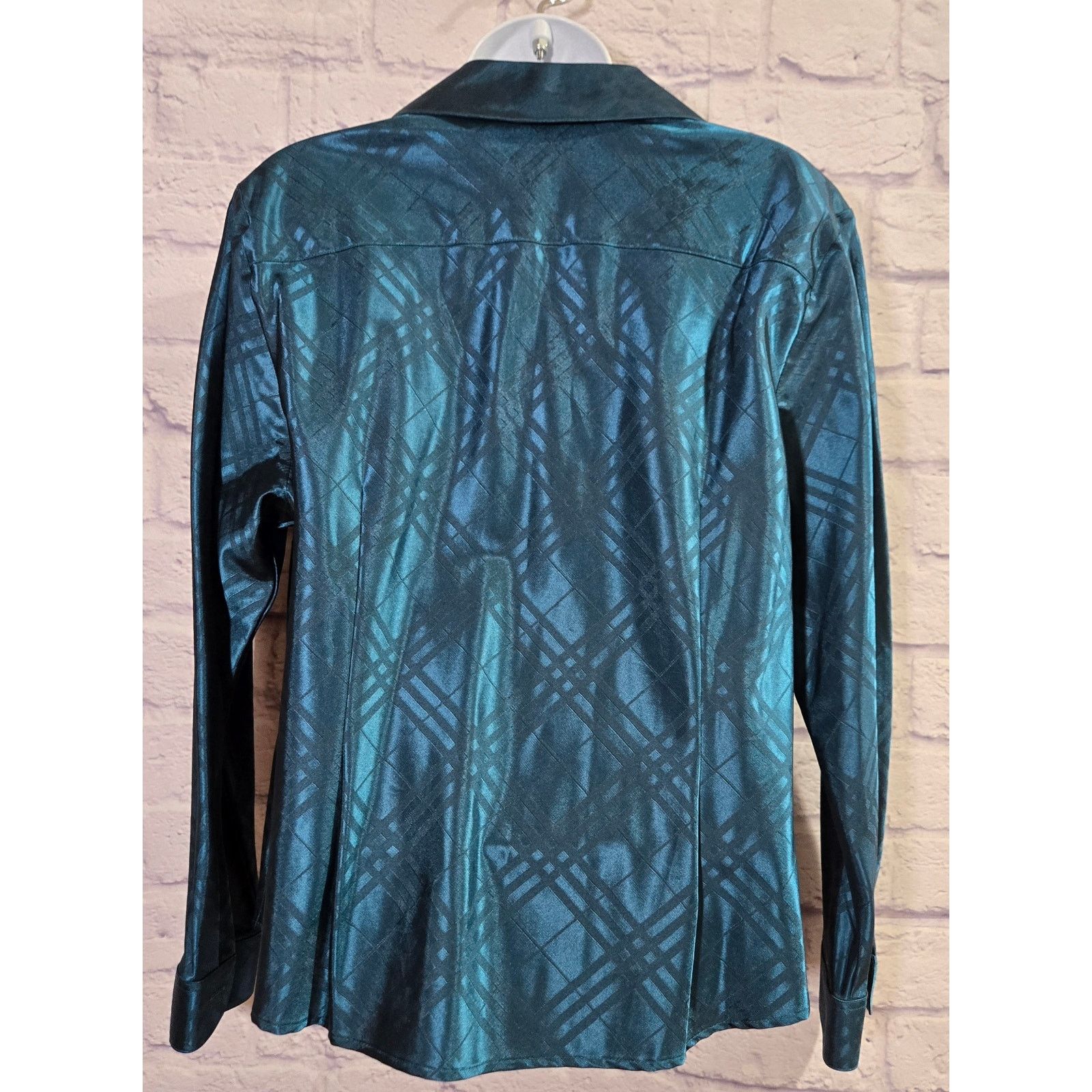 Other Coldwater Creek Green Blue Teal Full Zip Top PL Lightweight Size L / US 10 / IT 46 - 3 Thumbnail