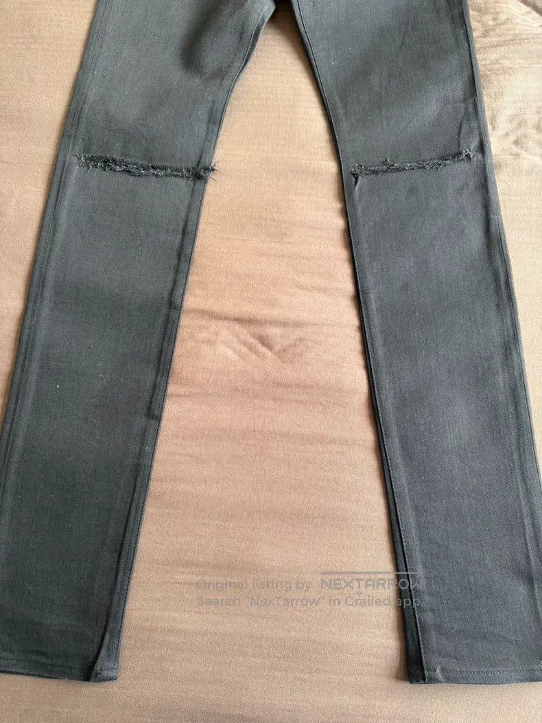 Saint Laurent Paris Saint Laurent Paris Black One-Blade Cut Denim Pants Size US 30 / EU 46 - 4 Thumbnail