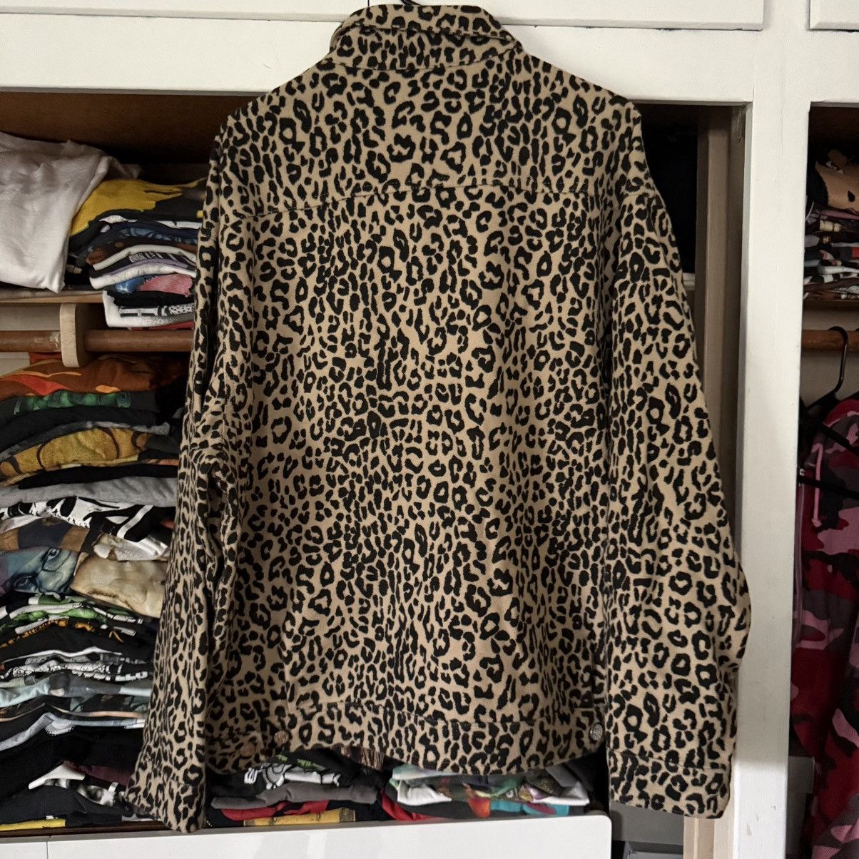 Supreme FW22 Leopard Moleskin Work Jacket Size US XL / EU 56 / 4 - 2 Thumbnail