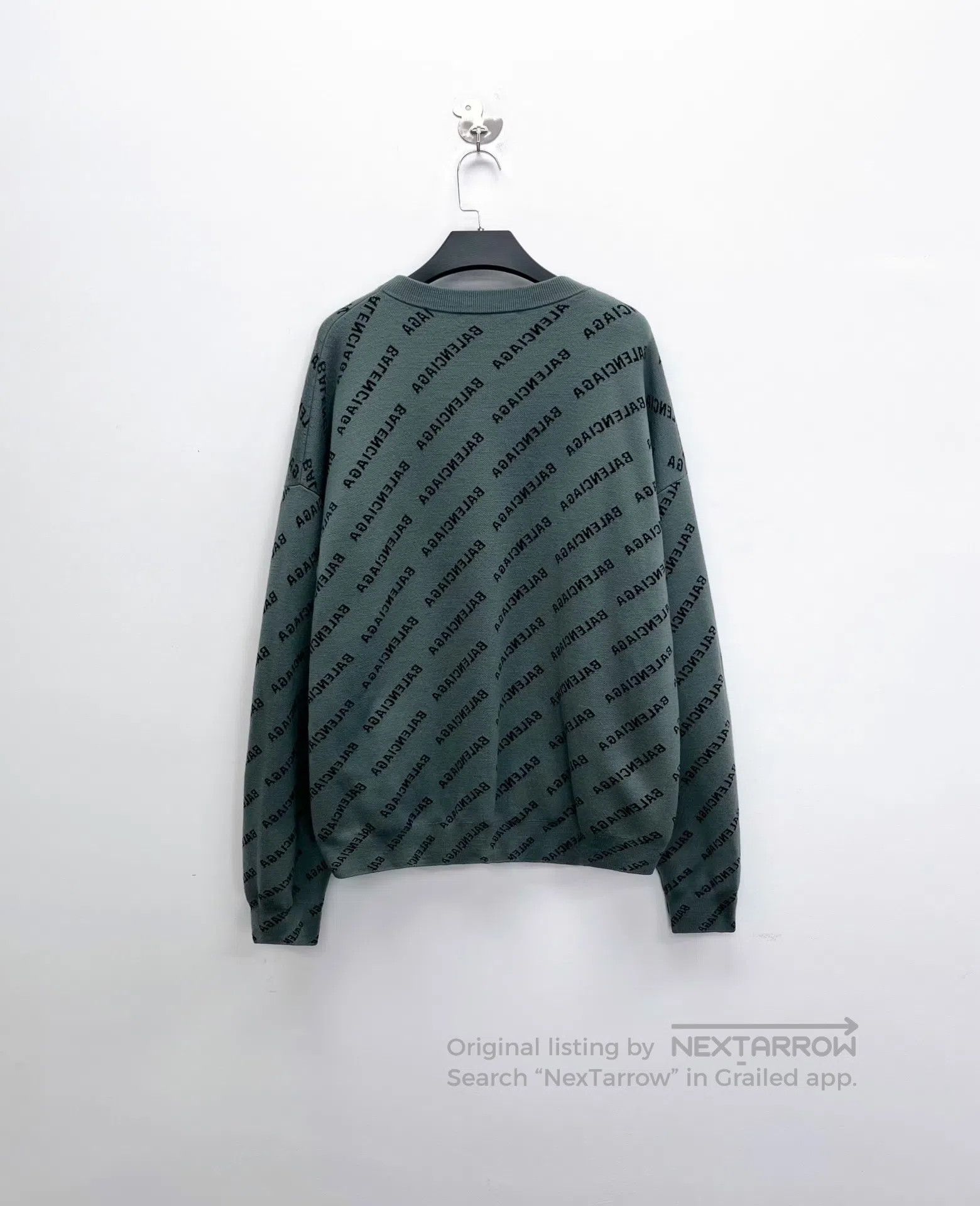 Balenciaga Balenciaga SS23 Grey Bullet Screen All-Over Print Knit Swe Size S / US 4 / IT 40 - 2 Thumbnail