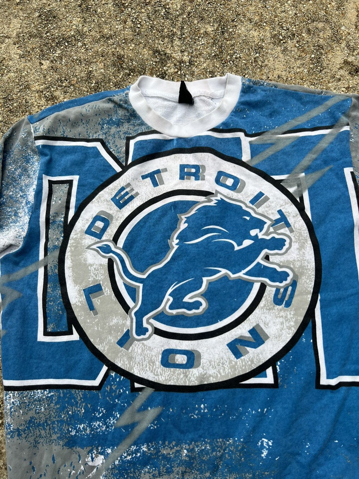 NFL × Vintage Detroit Lions NFL Overprint Sweatshirt Size US XL / EU 56 / 4 - 3 Thumbnail