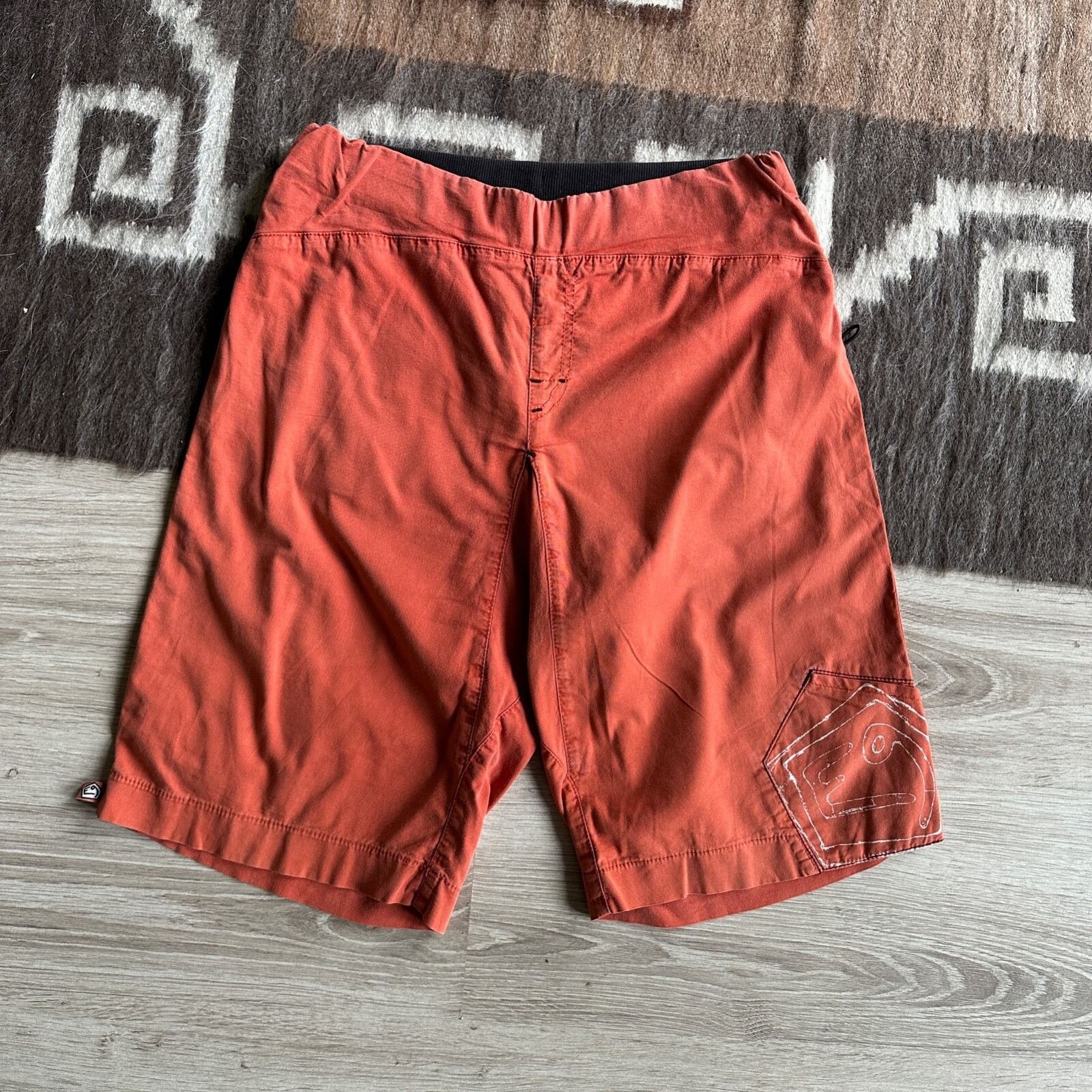 Vintage E9 Climbing Vintage Orange Cotton Shorts Size S 9034AC Size US 30 / EU 46 - 1 Thumbnail