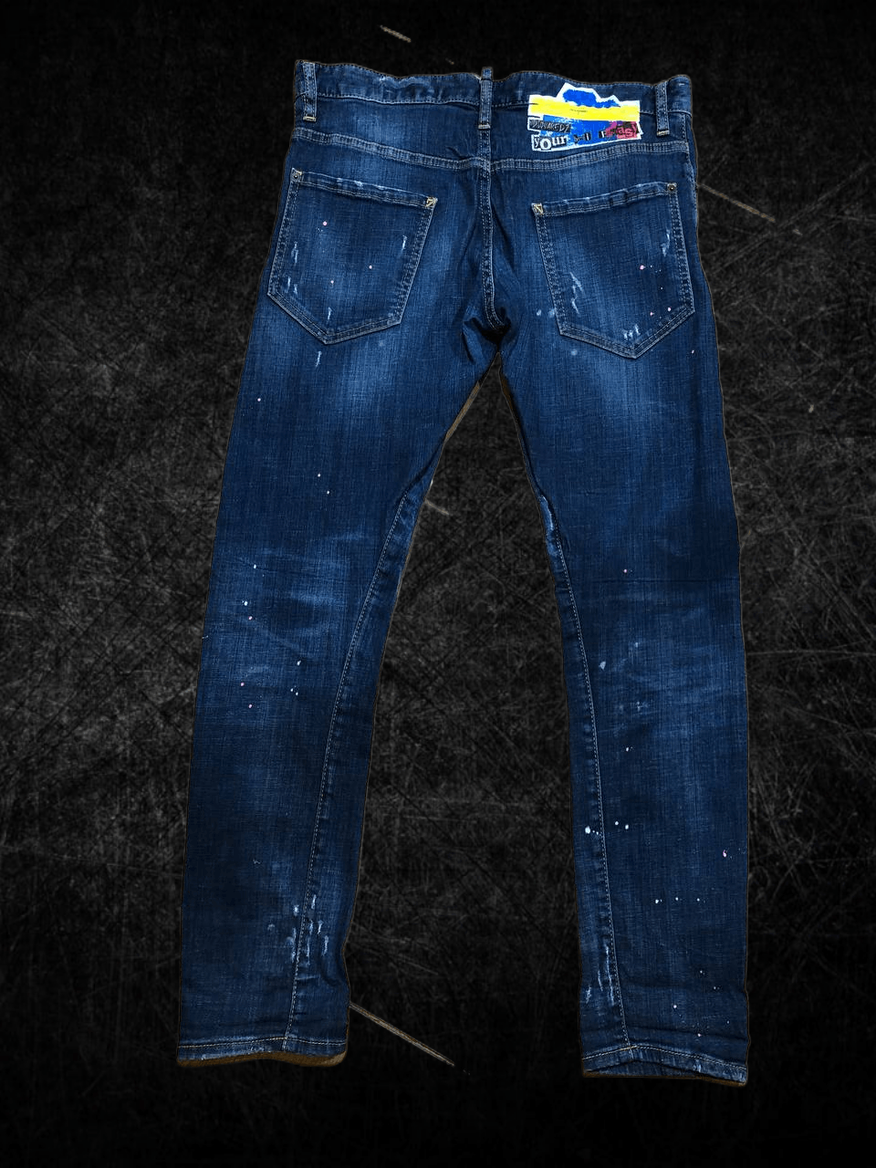 Dsquared2 DSQUARED2 Wash Denim Distressed Straight Jeans Size US 32 / EU 48 - 1 Thumbnail