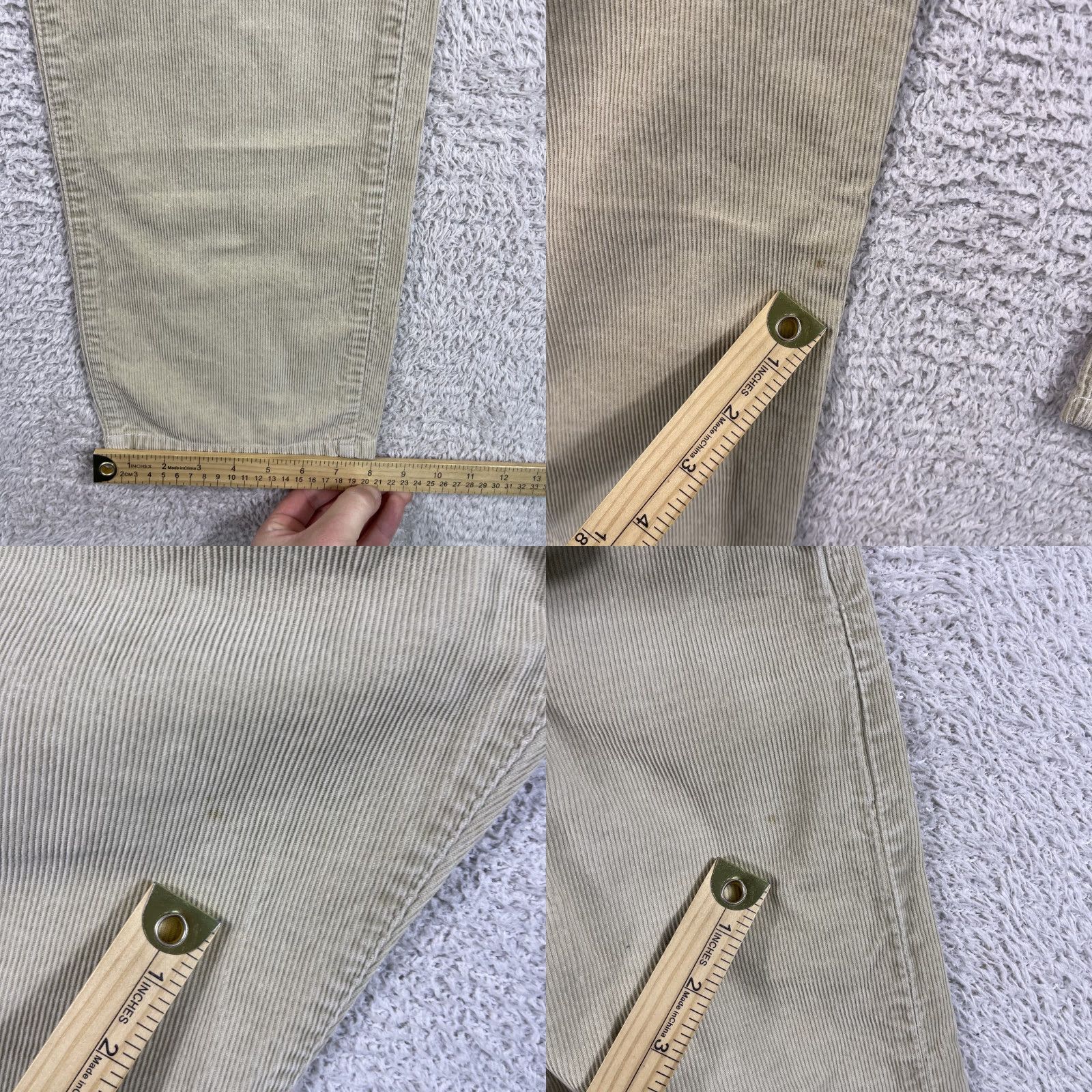 Levi's VINTAGE Levi's 551 Corduroy Jeans Mens 30x28 Beige Button Fly Straight Leg 90s Y2K USA Size US 30 / EU 46 - 9 Thumbnail
