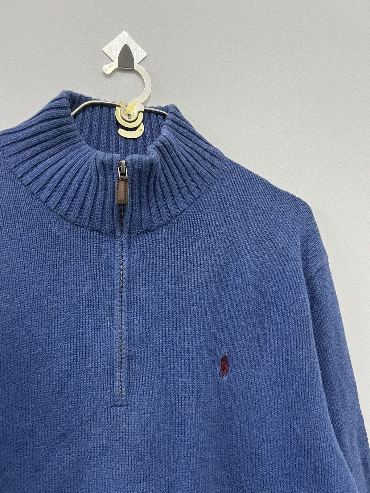 Polo Ralph Lauren × RRL Ralph Lauren Y2K Polo Ralph Lauren Half Zipper Knitted Sweater Pullover Size US XL / EU 56 / 4 - 1 Thumbnail