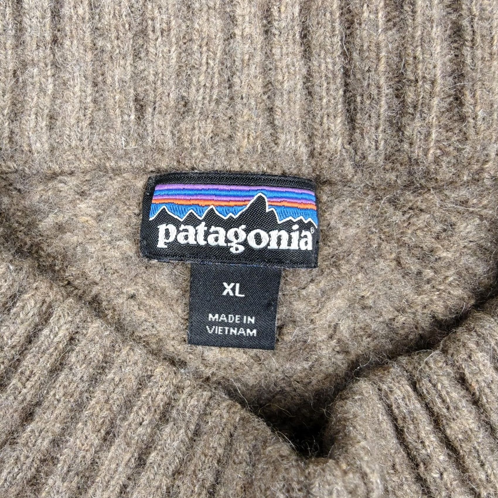 Patagonia Patagonia Sweater Womens XL Brown Recycled Wool Diamond Knit Crewneck Pullover Size XL / US 12-14 / IT 48-50 - 3 Thumbnail