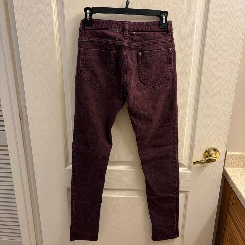 Maison Margiela Women's Maison Martin Margiela Burgundy Skinny Jeans Size 6 Size 26" / US 2 / IT 38 - 3 Thumbnail