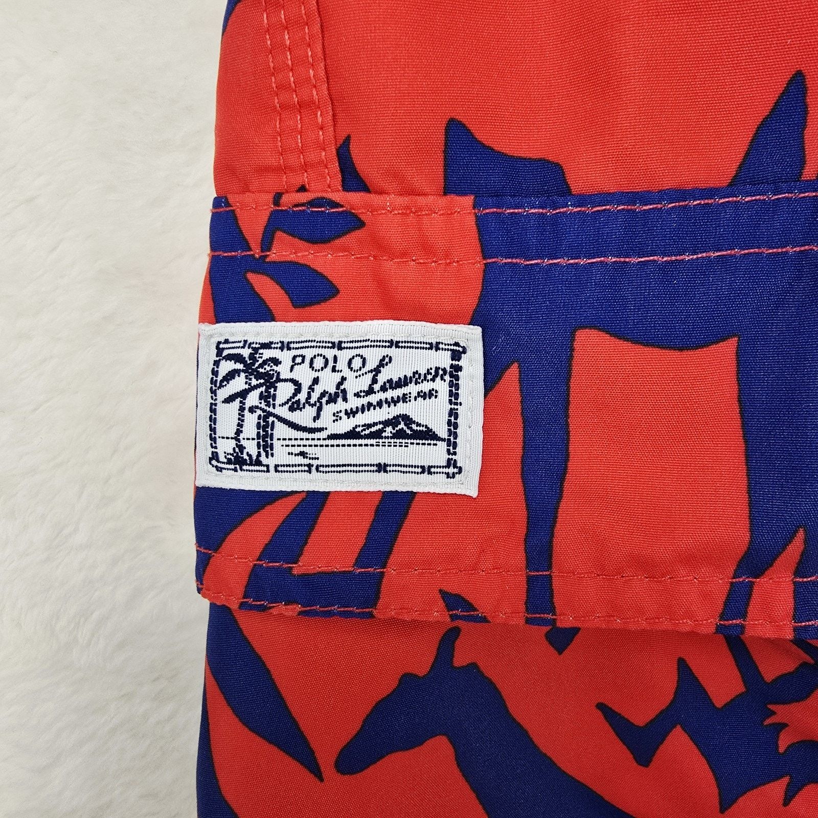 Polo Ralph Lauren Polo Ralph Lauren Swim Trunks Mens Large Red Floral Safari Size US 33 - 4 Thumbnail