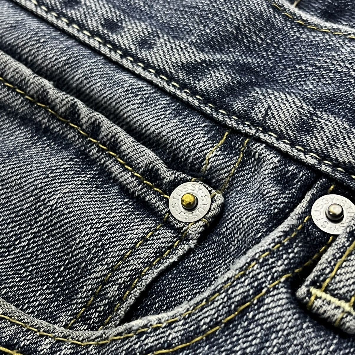 Stussy × Vintage VINTAGE STUSSY CROWN ROUGH RUNGGED DENIM JEANS Size US 34 / EU 50 - 12 Thumbnail