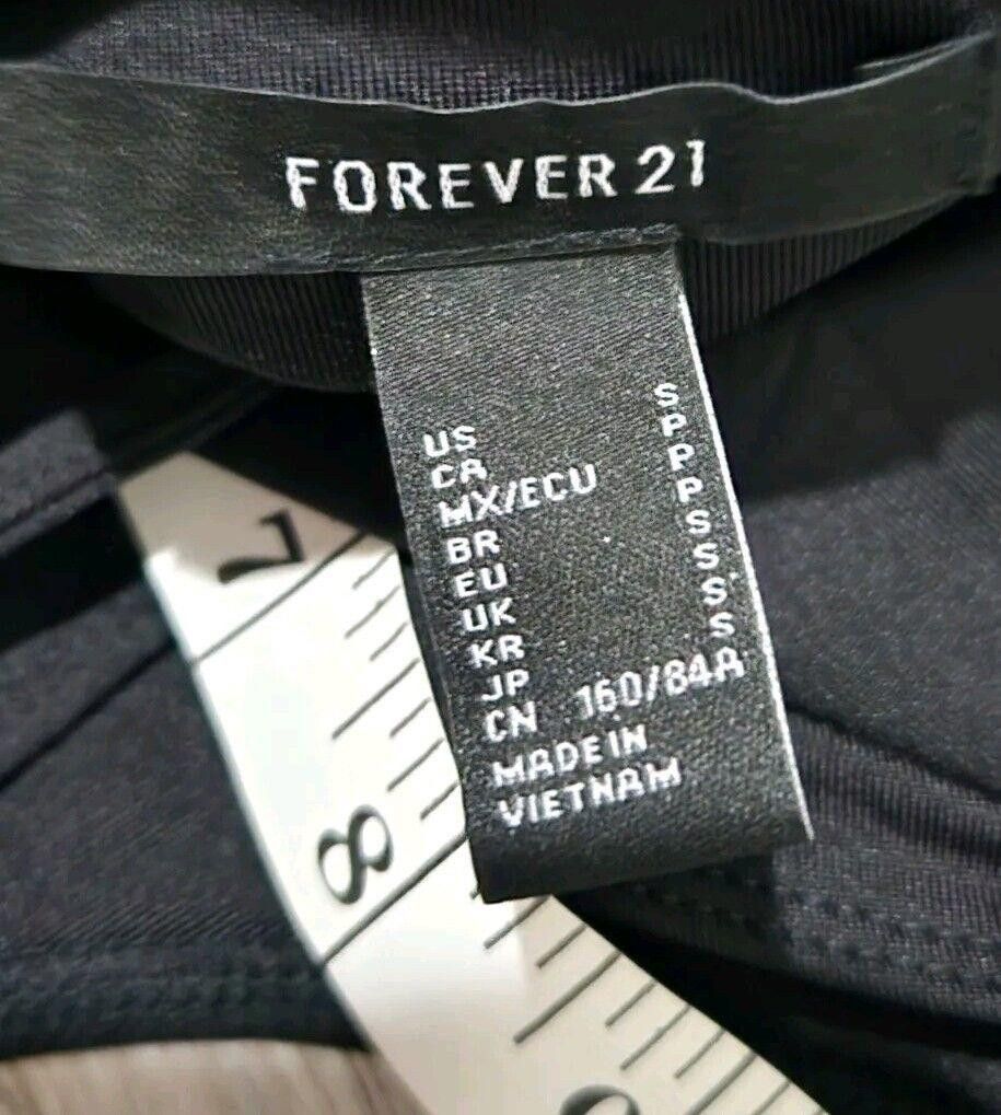 Forever 21 Forever 21 Body Suit Small Black Deep V Neck Tank Top Size S / US 4 / IT 40 - 6 Thumbnail
