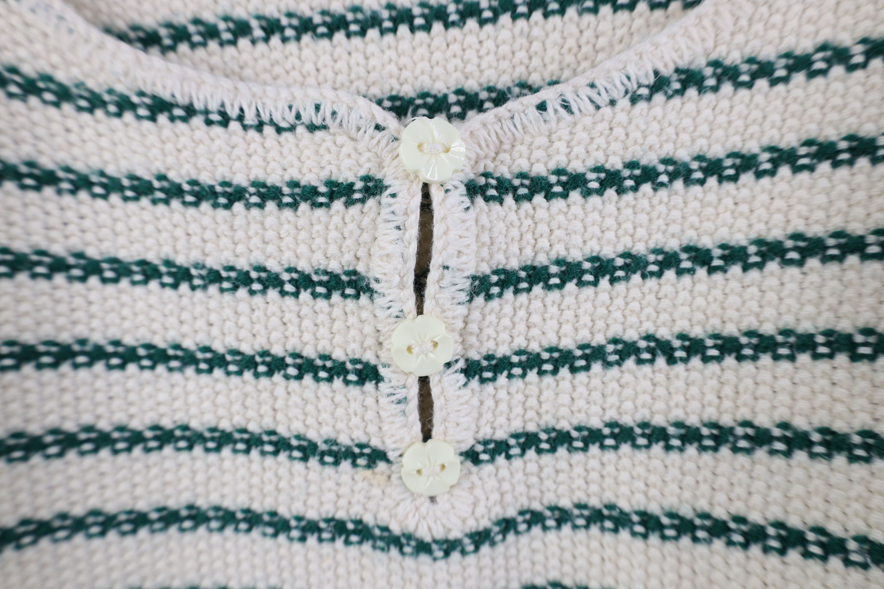 Vintage Vintage 90s Streetwear Boxy Striped Knit Henley Sweater USA Size M / US 6-8 / IT 42-44 - 5 Thumbnail