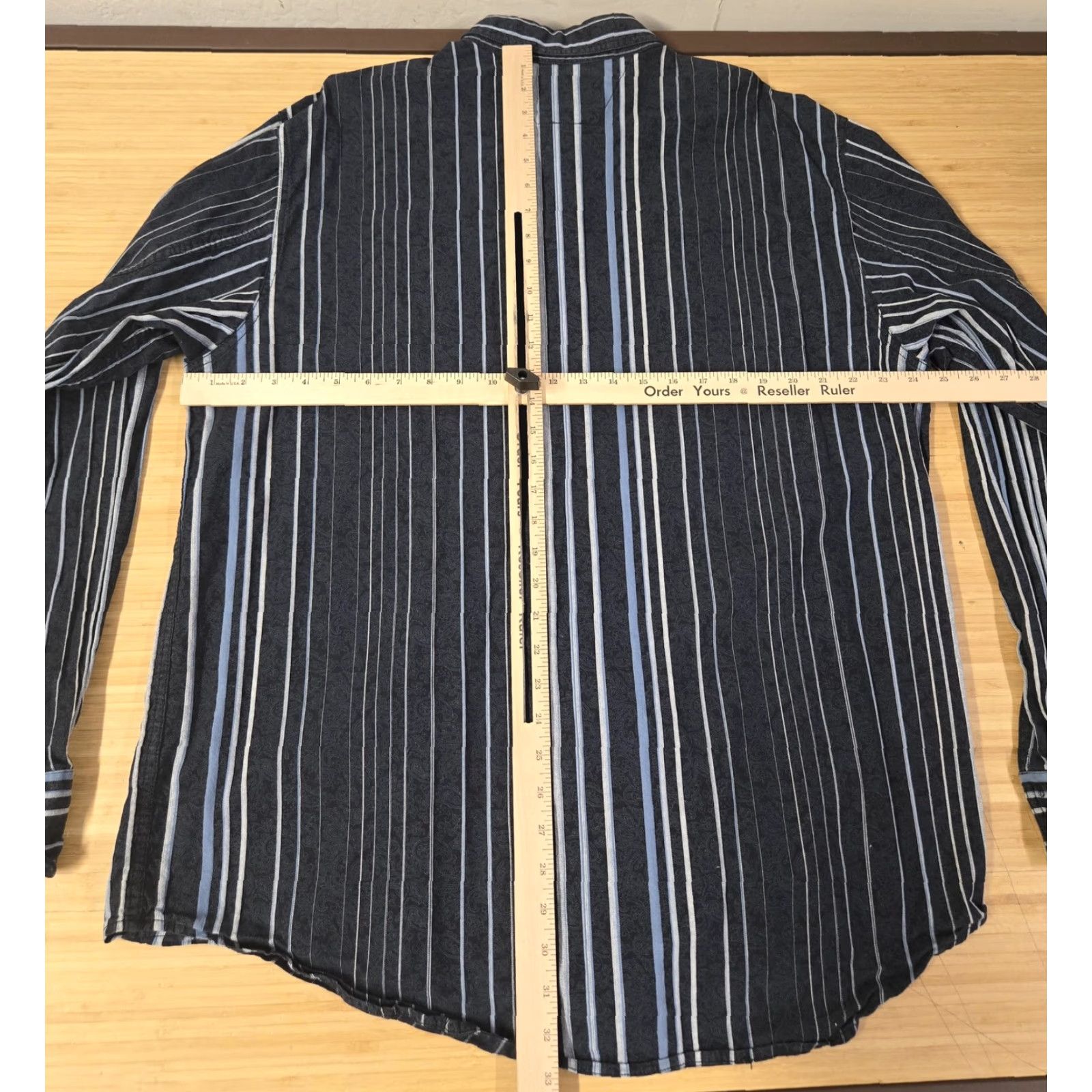 Harley Davidson Harley-Davidson Shirt Mens XL Tall Black White Stripe Paisley Button Down Casual Size US XL / EU 56 / 4 - 6 Thumbnail