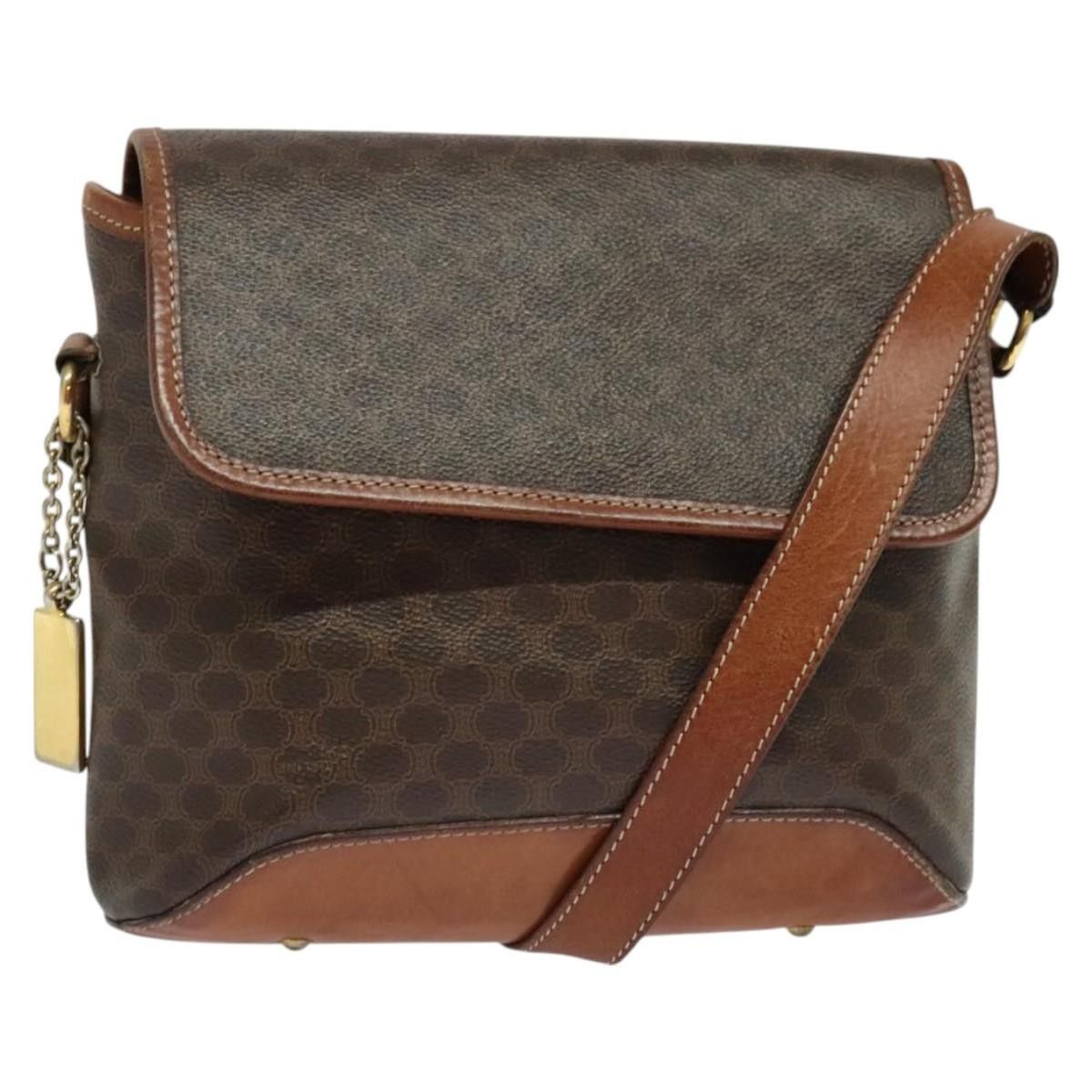 Celine Celine Vintage Macadam Shoulder Bag Canvas and Leather Size ONE SIZE - 1 Thumbnail