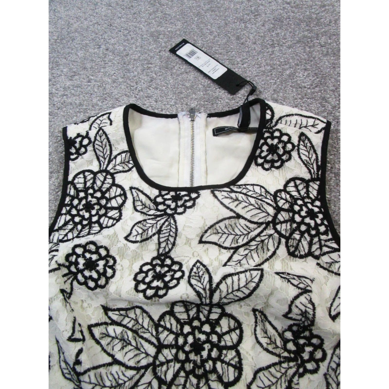 Bcbgmaxazria Bcbgmaxazria Tank Womens 0 White Black Floral Lace New Size XS / US 0-2 / IT 36-38 - 2 Thumbnail