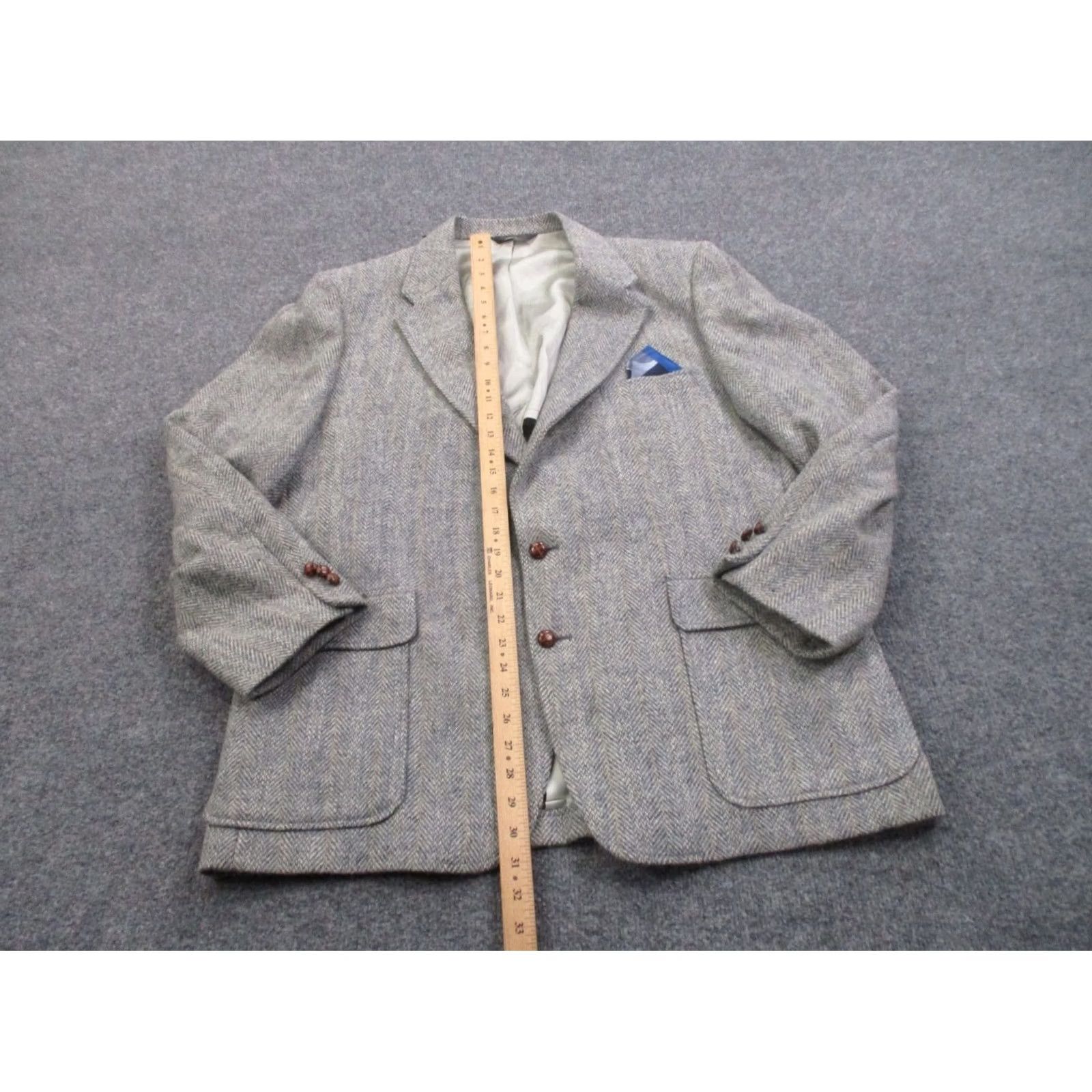 Harris Tweed VINTAGE Harris Tweed Jacket Mens 44 Scottish Wool Sport Coat Blazer USA 70s 80s Size 44R - 3 Thumbnail