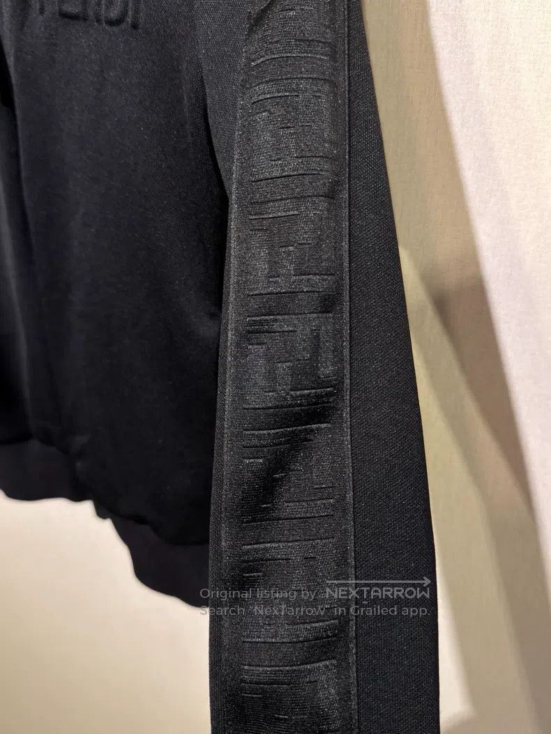 Fendi Fendi Black Side Stripe Embossed Logo Zip-Up Jacket Size XS / US 0-2 / IT 36-38 - 7 Thumbnail
