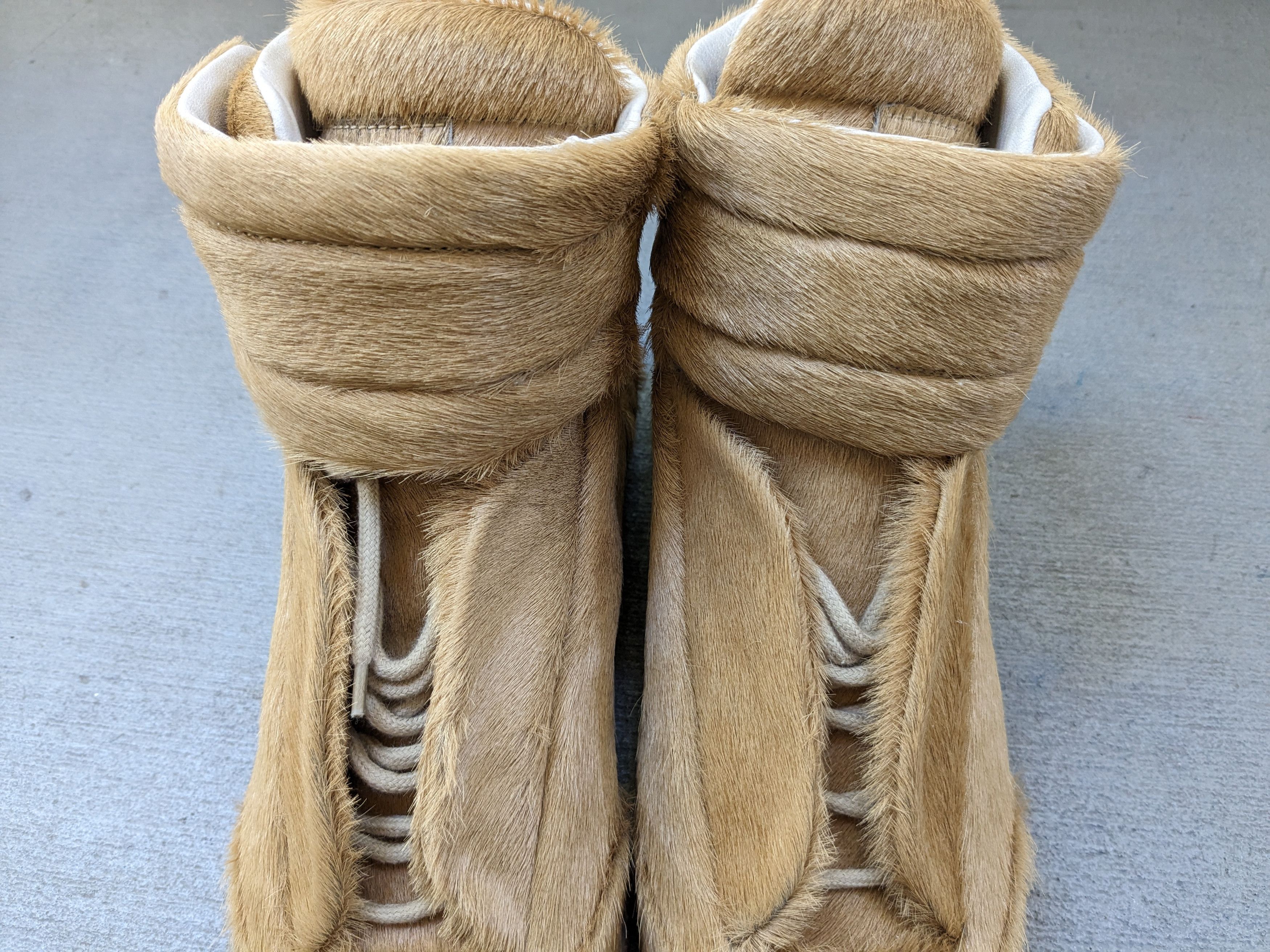 Maison Margiela Maison Margiela Future Pony Hair 9 42 Leather High Tops Tan Size US 9 / EU 42 - 4 Thumbnail