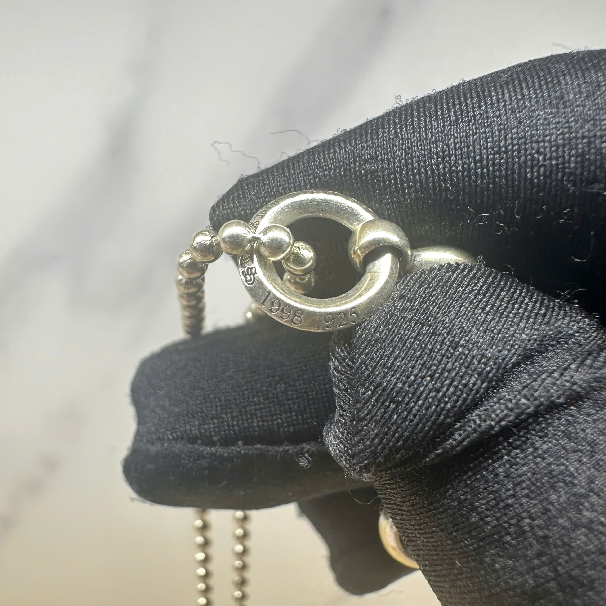 Chrome Hearts CHROME HEARTS One Ball BS Fleur Silver Necklace