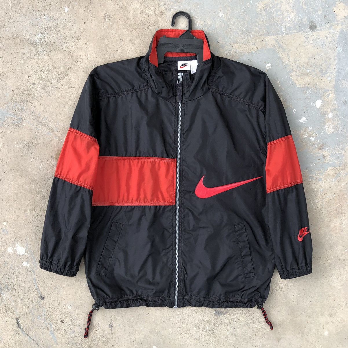 Nike Vintage Nike 90s Big Swoosh Windbreaker Jacket Size L / US 10 / IT 46 - 12 Thumbnail