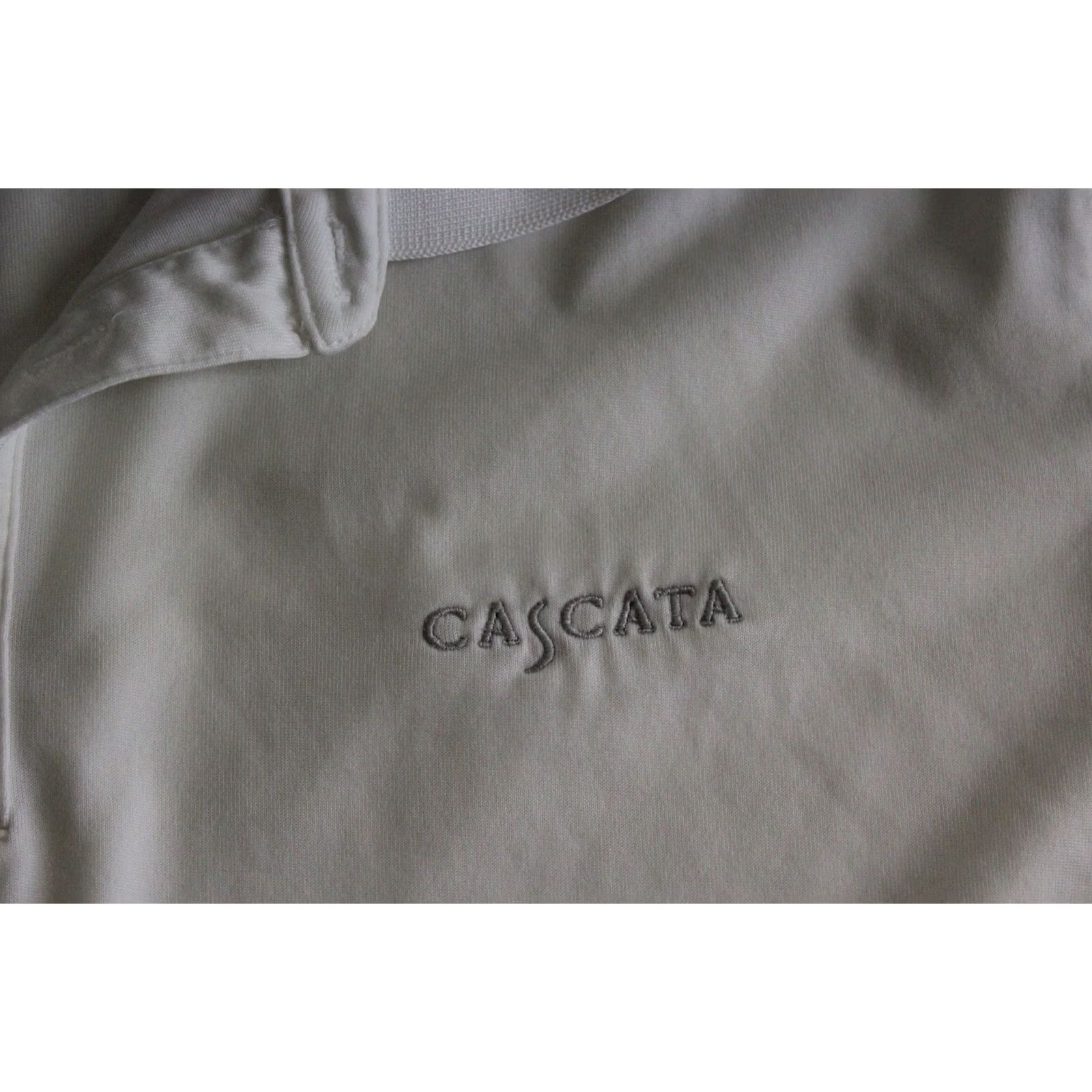 Vintage Ashworth Embroidered Cascatta Golf POLO SHIRT Large L Whiet Gray Mens Size US L / EU 52-54 / 3 - 3 Thumbnail