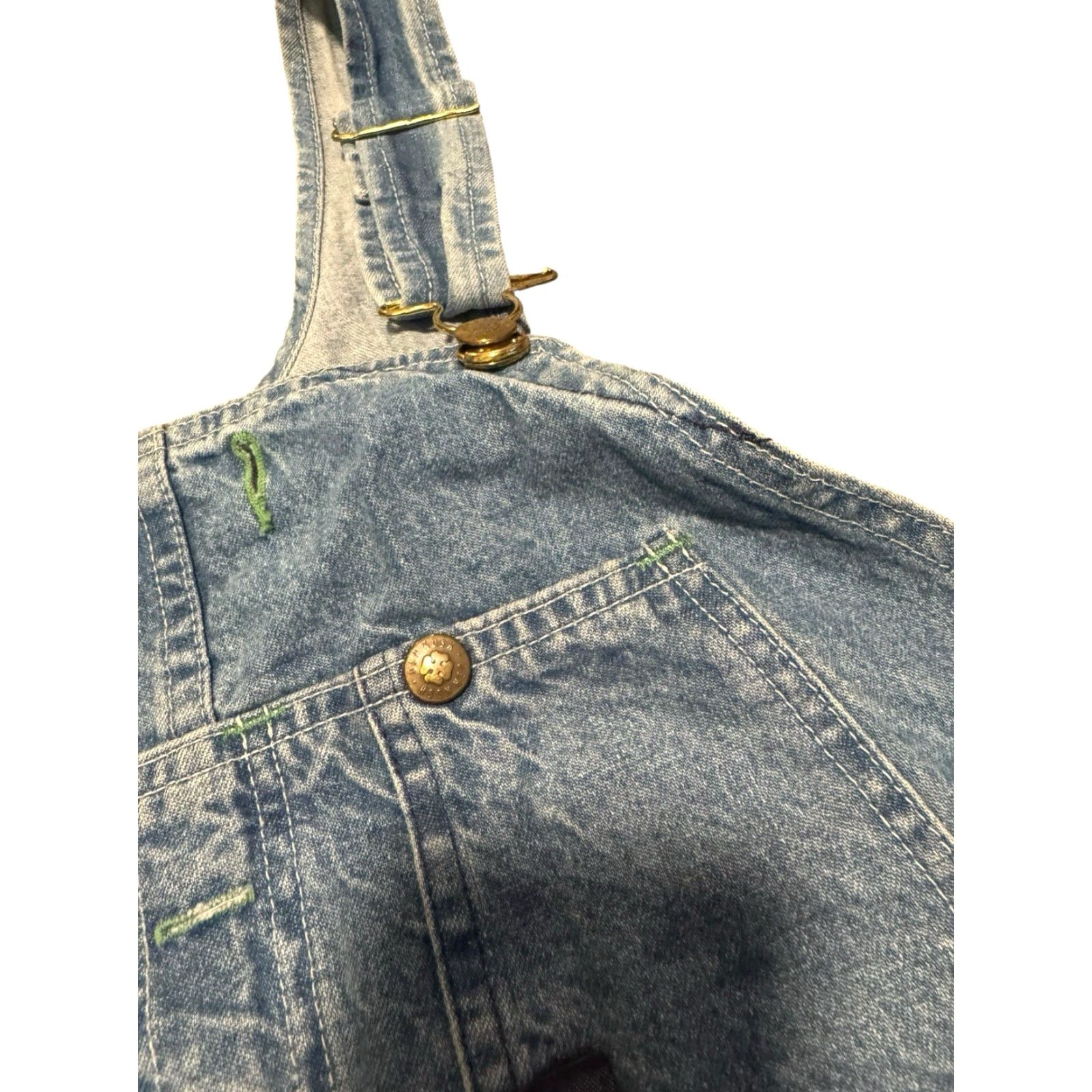 Vintage VTG OshKosh Bib Overalls 44x32 Blue Carpenter Made in USA Vestbak Workwear Denim OshKosh B'gosh Men Big & Tall Regular USA Workwear 44 32 Blue Size US 44 / EU 60 - 5 Thumbnail