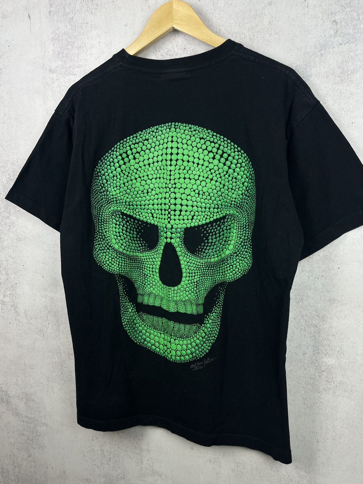 Vintage Vintage Rock Chang Skull Bright in the Dark T-Shirt Y2K Rare Size US L / EU 52-54 / 3 - 7 Thumbnail