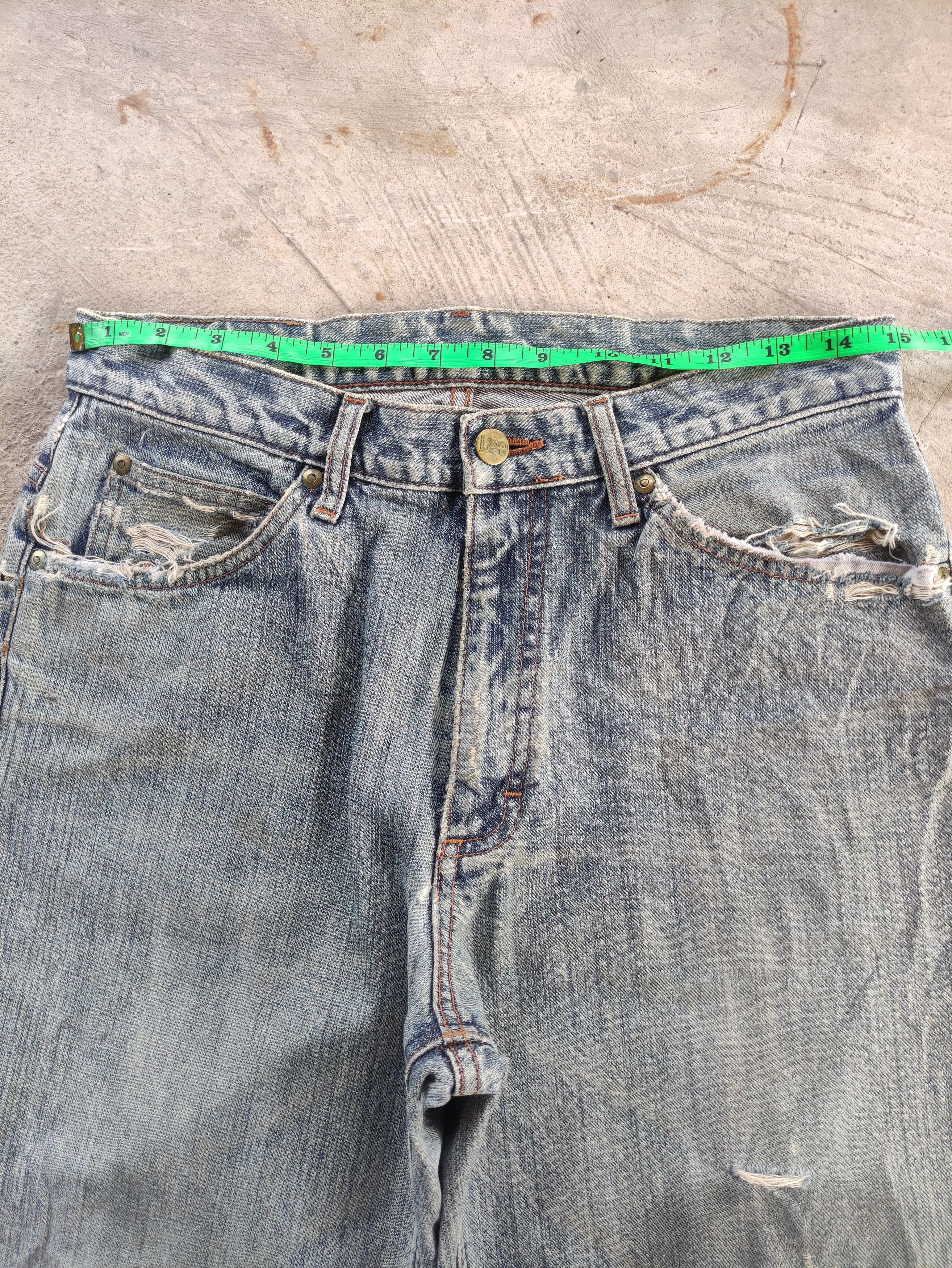 Lee Vintage Lee Japan Jean Distressed Faded Denim Pants Size US 31 - 7 Thumbnail
