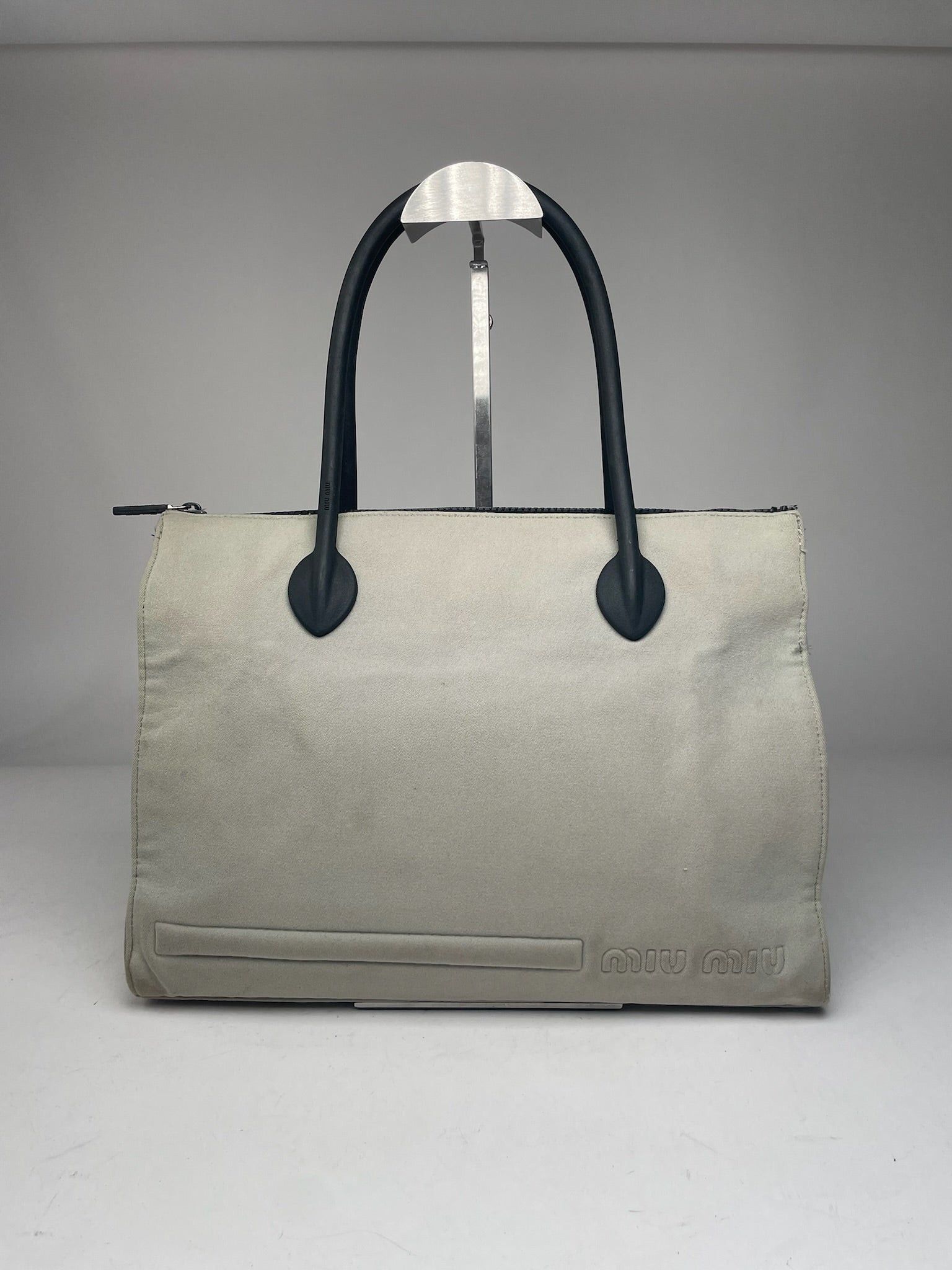 Miu Miu Vintage Canvas Bag Cream Black Size ONE SIZE - 1 Thumbnail