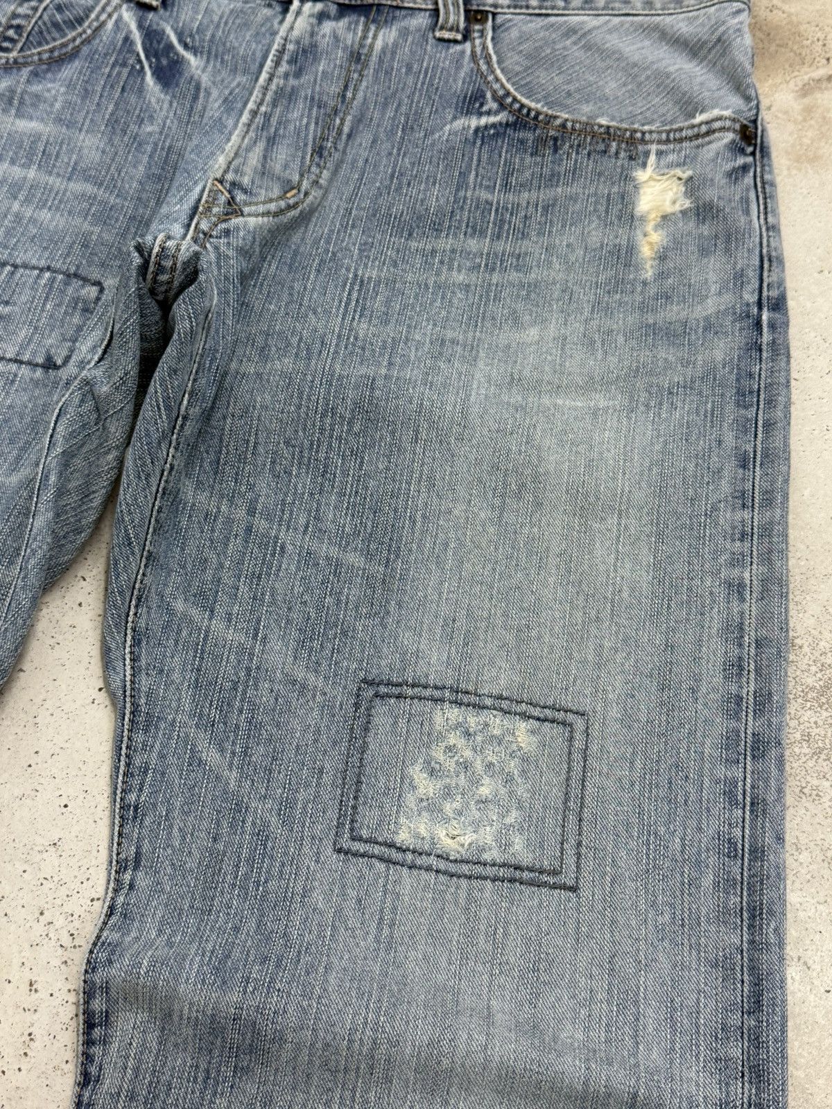 Edwin Edwin XVS Vintage Sashiko Japanese Distressed Denim Pants Size US 36 / EU 52 - 6 Thumbnail