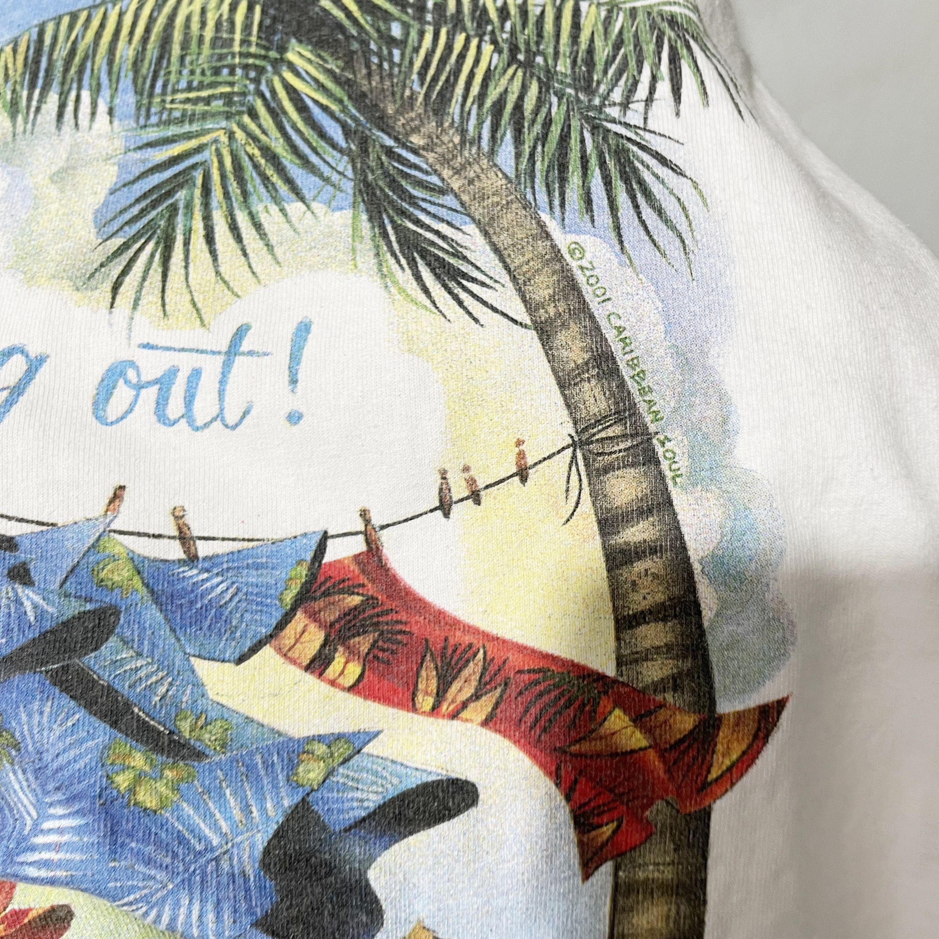 Vintage Vintage 2001 Caribbean Soul “Let It Hang Out” T-Shirt Size US XXL / EU 58 / 5 - 3 Thumbnail