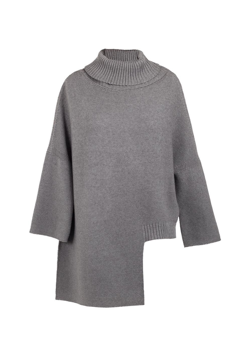 Cop Copine Cop Copine Asymmetrical Turtle Neck Wool Cotton Toki Sweater Size S / US 4 / IT 40 - 1 Thumbnail