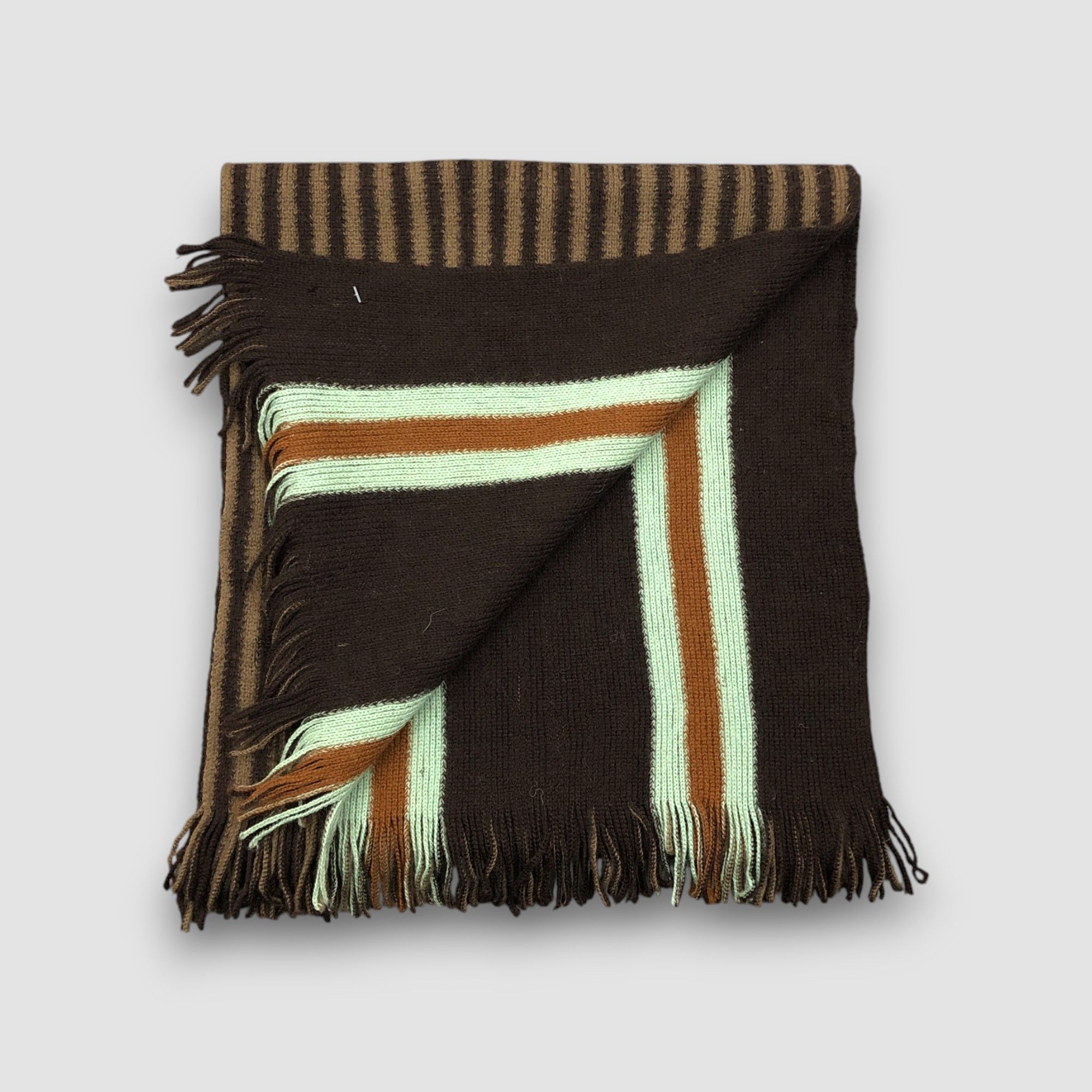 Paul Smith Vintage Paul Smith Scarf Wool Reversible Ribbed Knit Scarve Size ONE SIZE - 3 Thumbnail