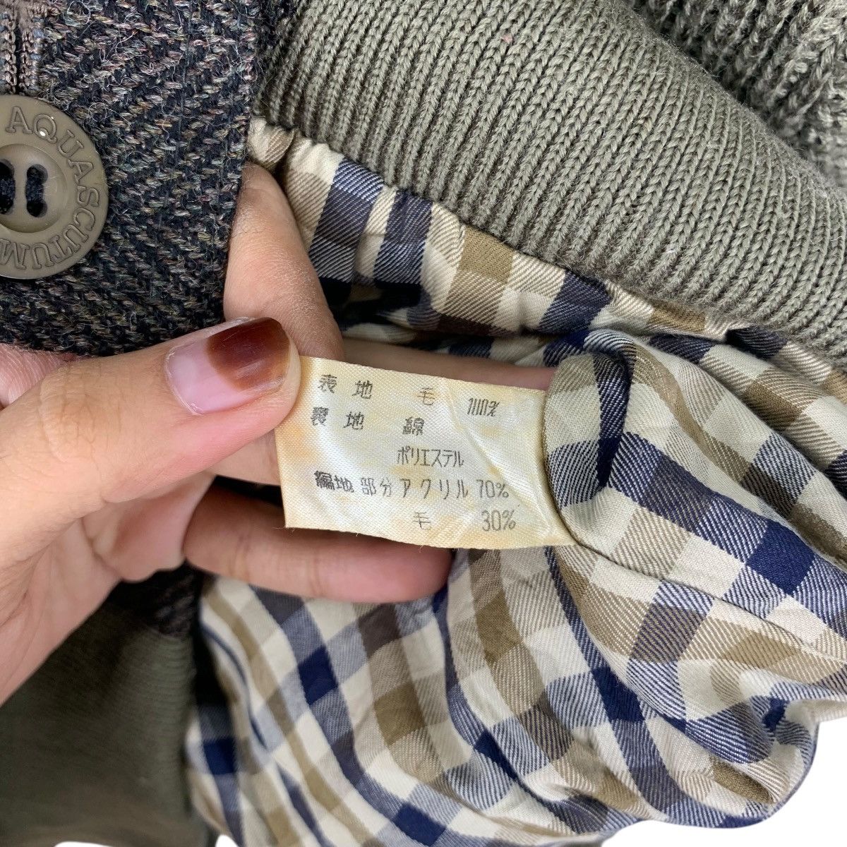 Aquascutum Vintage 90’ AQUASCUTUM LONDON Herringbone Jacket Coat Size US L / EU 52-54 / 3 - 8 Thumbnail