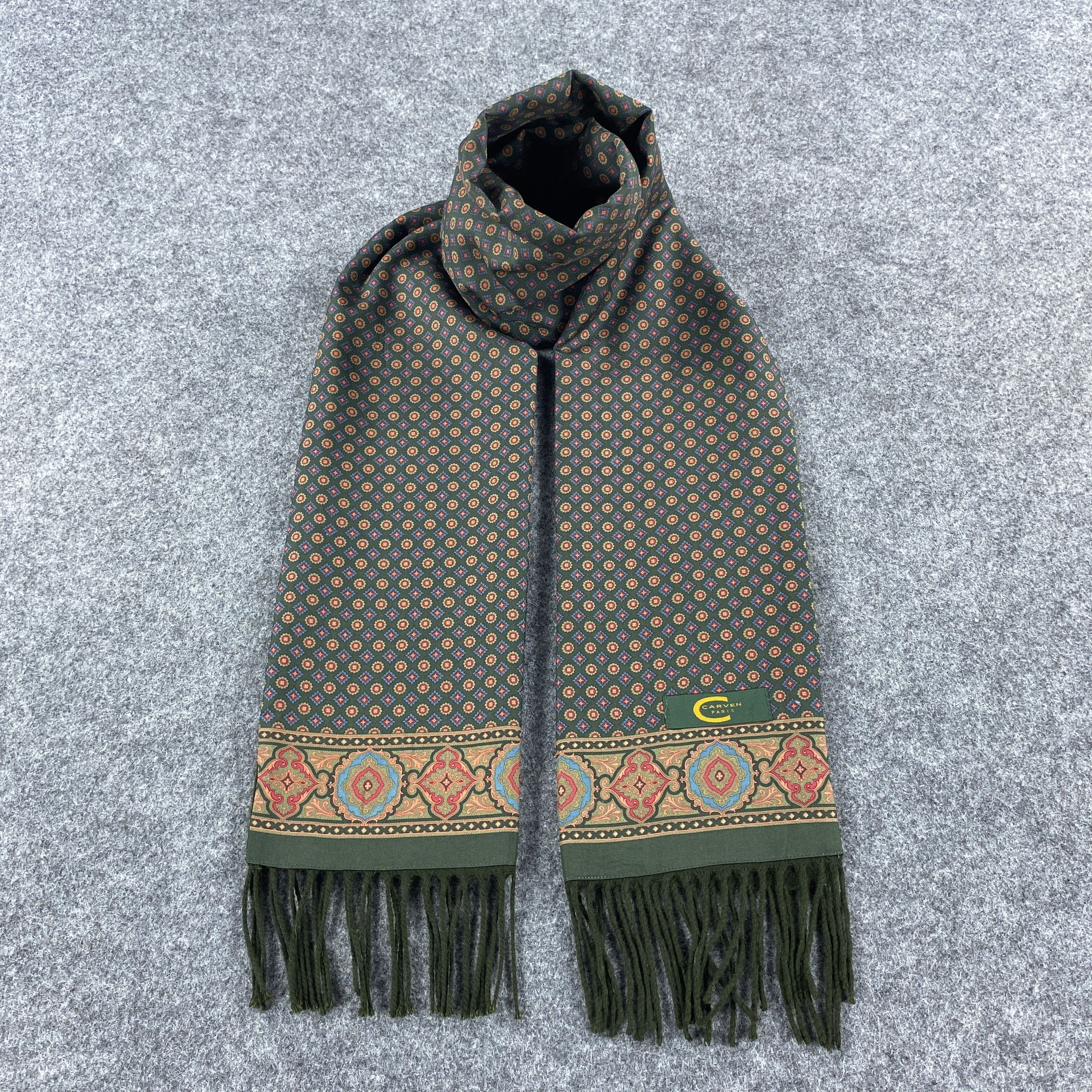 Carven × Vintage Carven Silk Scarf # Muffler # Neckwear # D628 Size ONE SIZE - 1 Thumbnail