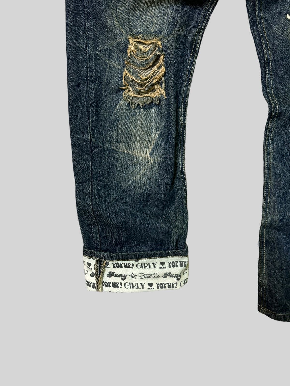 Hysteric Glamour × Japanese Brand Chip Clip Patches Pop up Girly Junya Watanabe Denim Jeans Size US 32 / EU 48 - 7 Thumbnail
