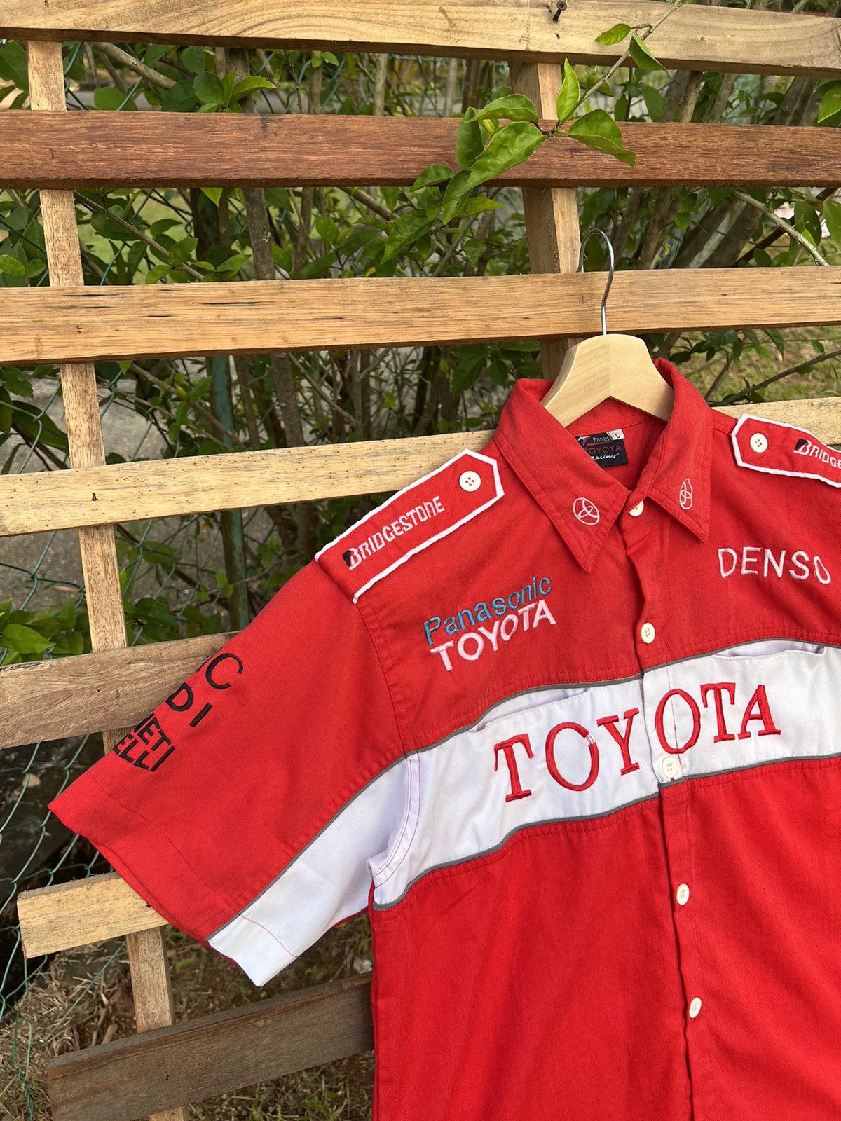Japanese Brand Toyota Panasonic Formula 1 Racing Shirt Button Up Size US L / EU 52-54 / 3 - 7 Thumbnail
