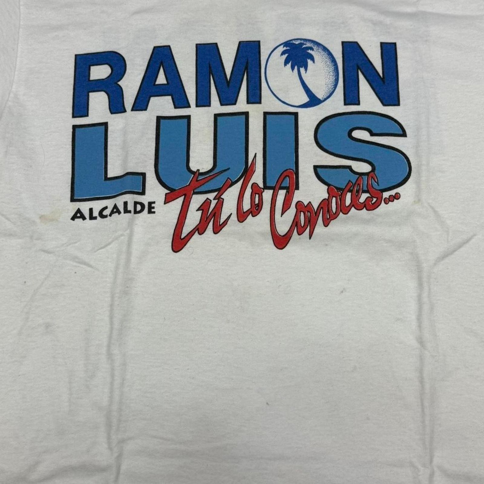 Hanes × Vintage VINTAGE 90S SINGLE STITCH RAMON LUIS ALCALDE PROMO TEE: Size US M / EU 48-50 / 2 - 2 Thumbnail